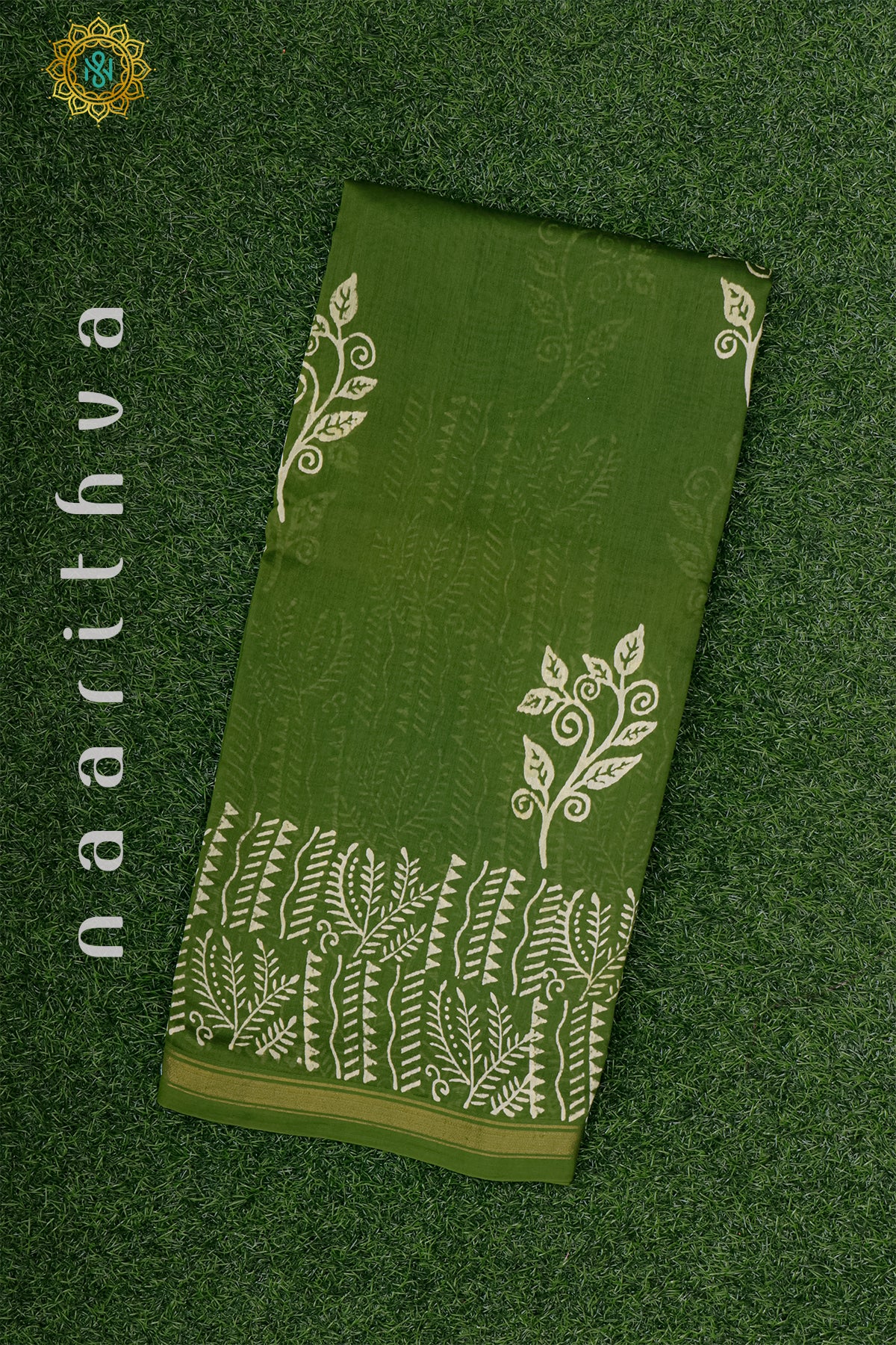 GREEN - CHANDERI  COTTON