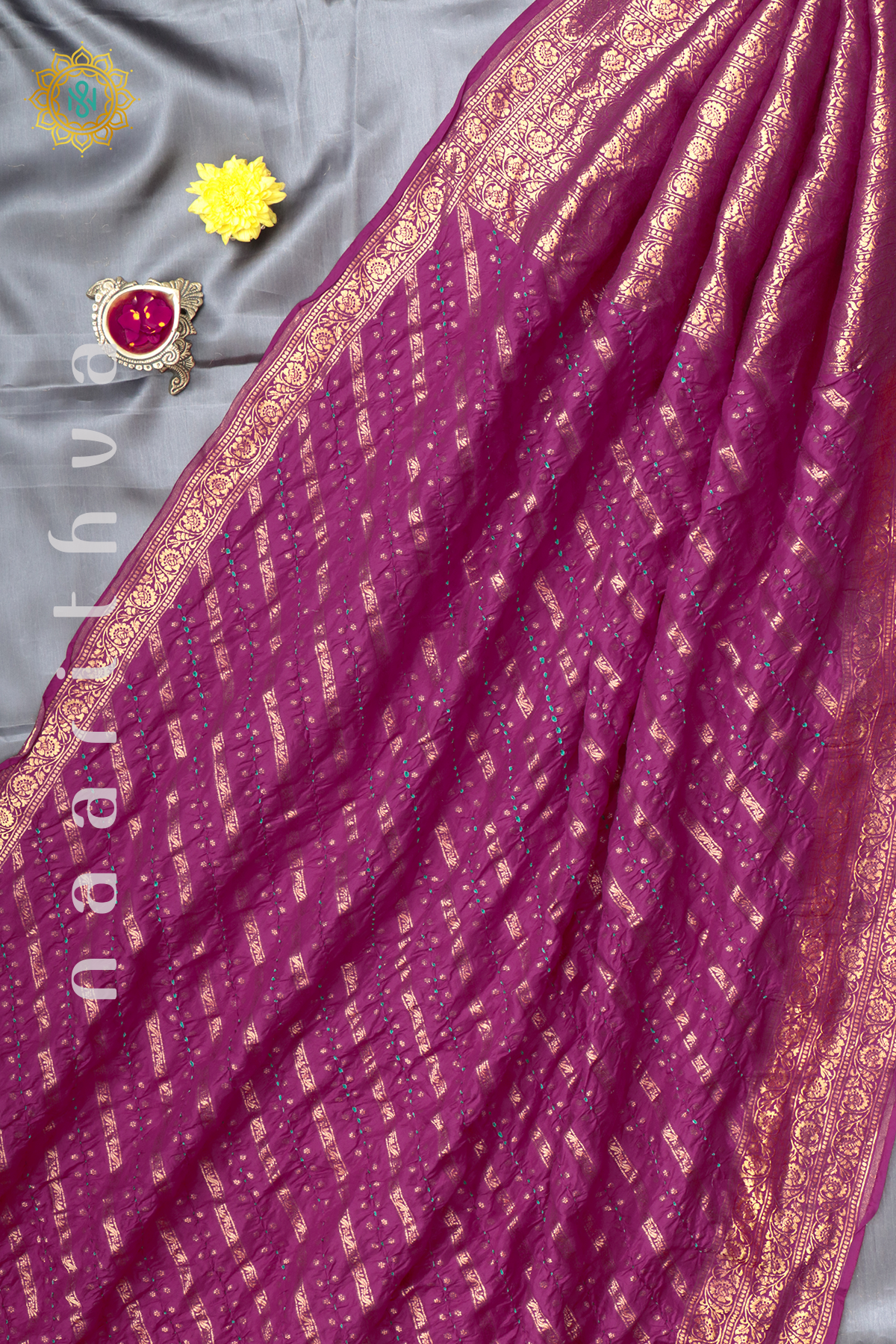 PINK - PURE BANARASI KATAN TIE & DYE