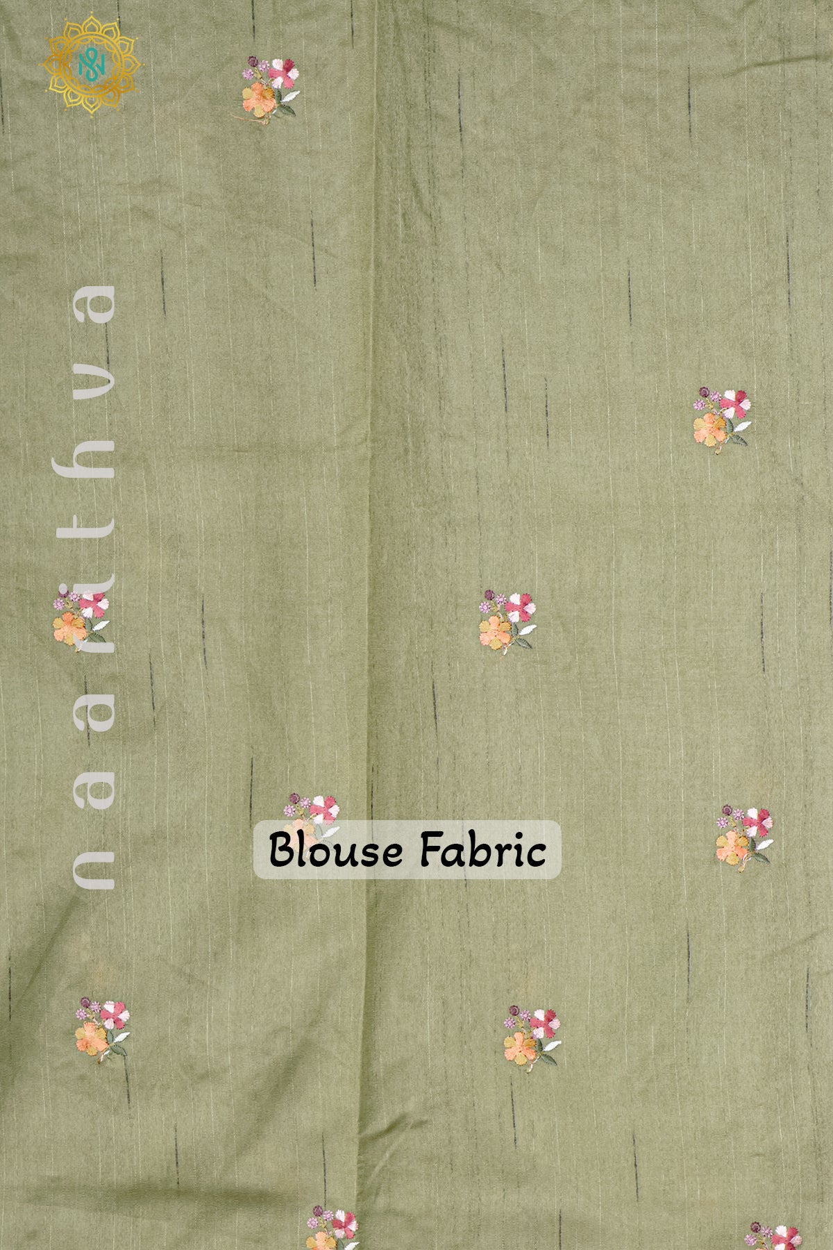 PISTA GREEN - SEMI TUSSAR SILK WITH EMBROIDER