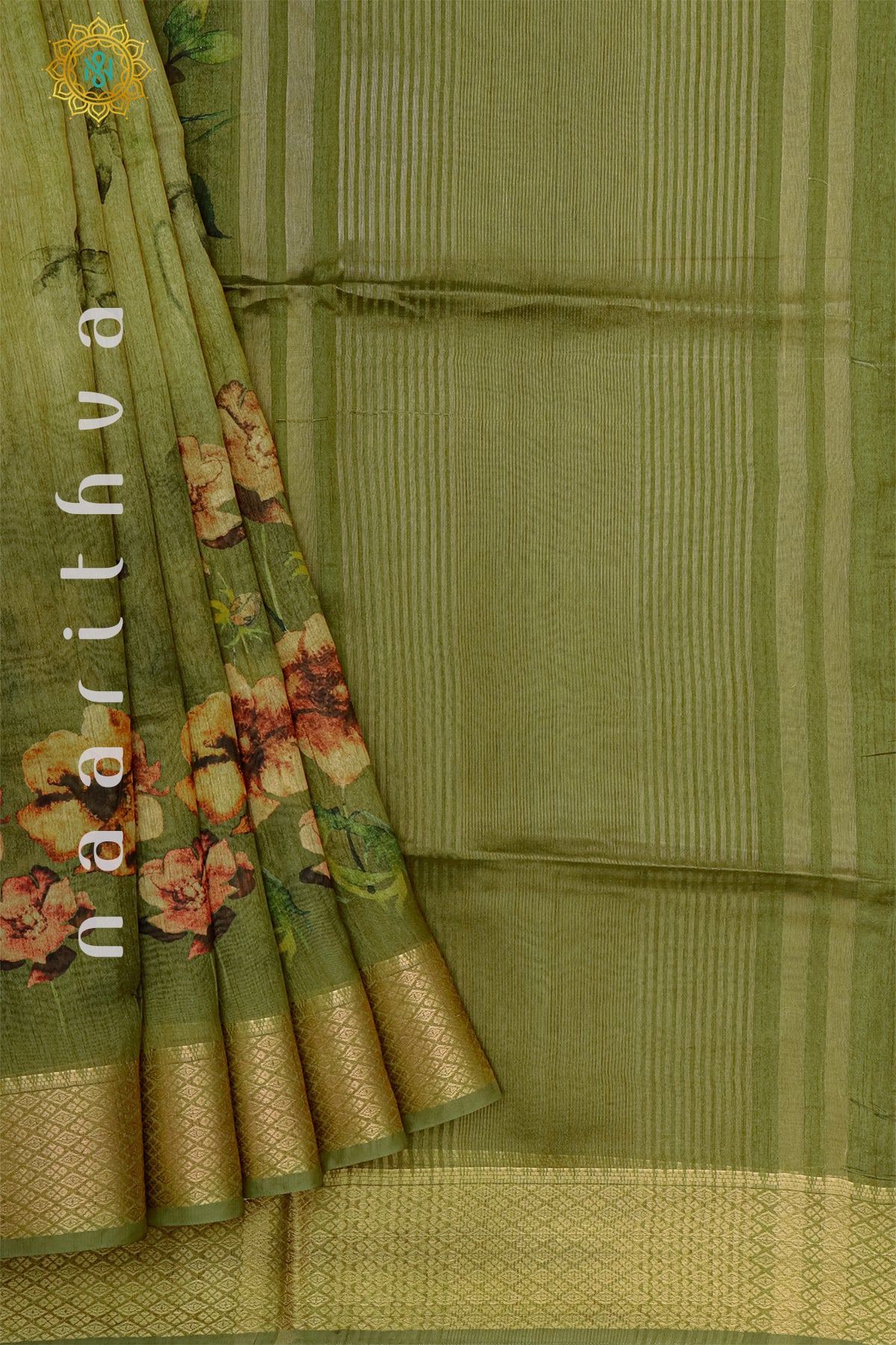 GREEN - SEMI TUSSAR SILK