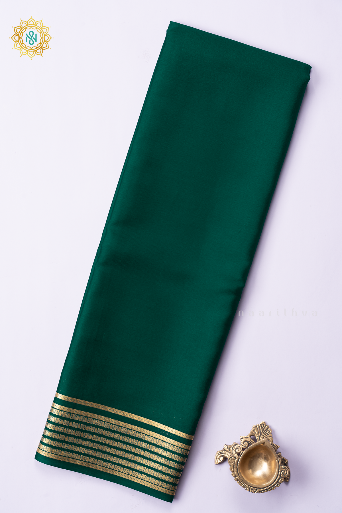 GREEN - PURE MYSORE CREPE SILK