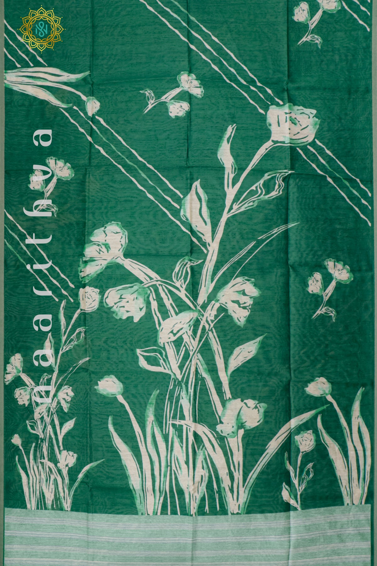 GREEN - SEMI TUSSAR SILK