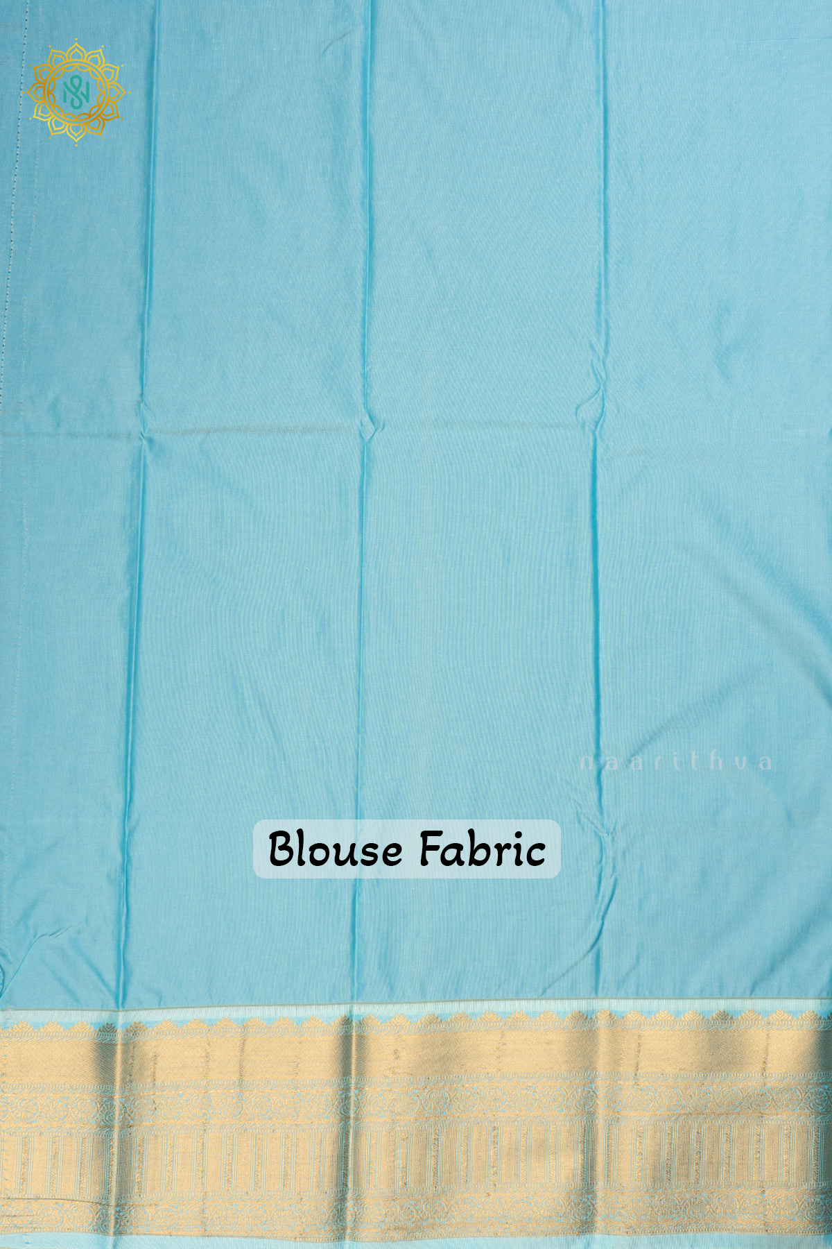 Chocolate Brown with Blue Semi Kanchi Saree With Zari Buttas All Over And Contrast Zari Border