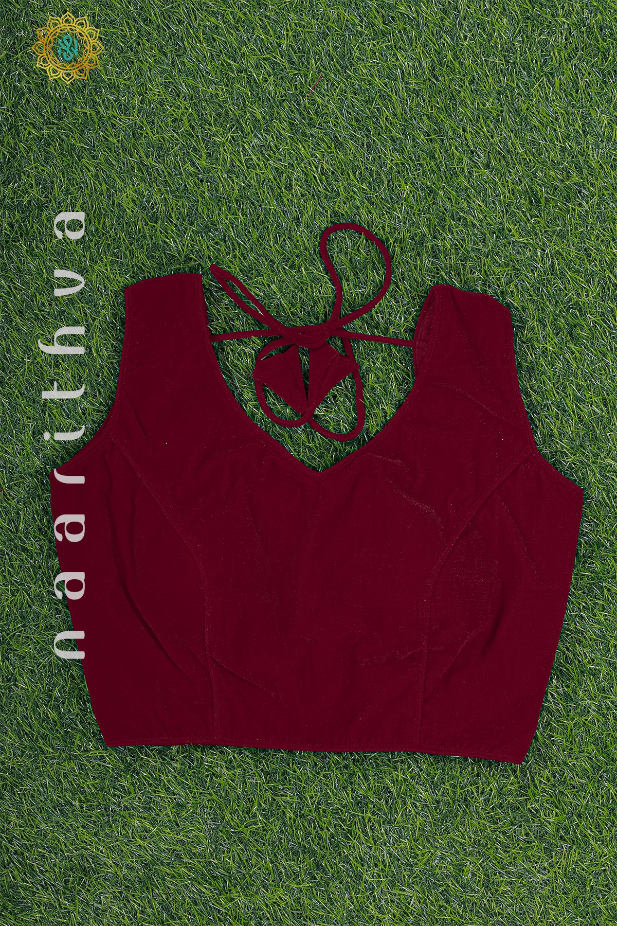 MAROON - READYMADE BLOUSE VELVET SLEEVELESS BLOUSE