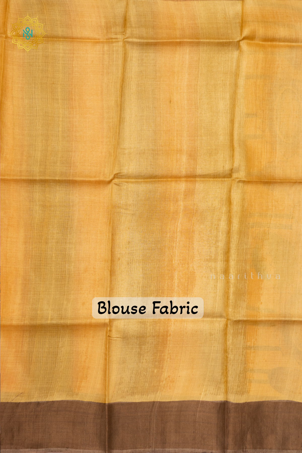 PEACHISH WITH YELLOW - PURE TUSSAR SILK