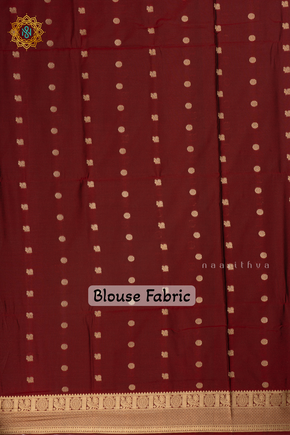 Aqua Blue With Maroon Semi Soft Silk Saree Allover Zari Buttas And Contrast Zari Border