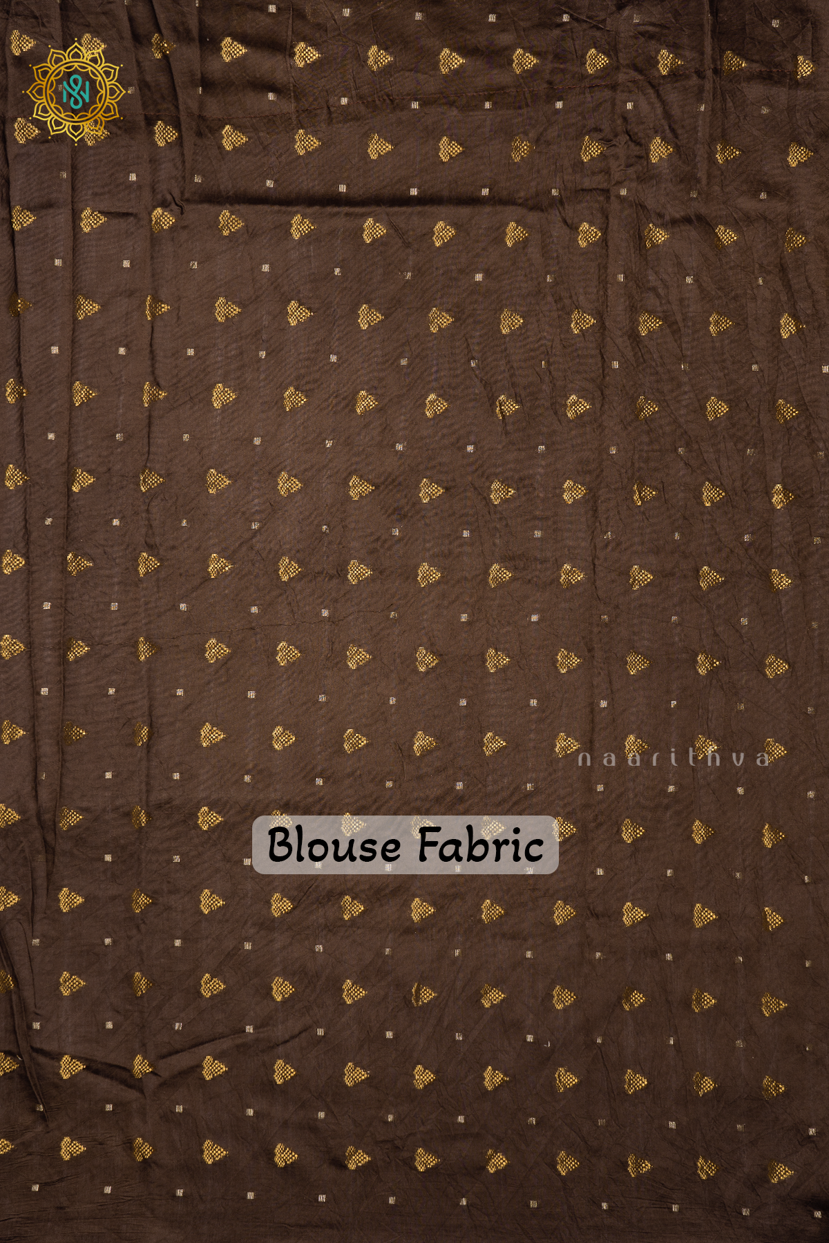 Beige With Brown Semi Crepe Silk Saree With Printed Body And Contrast Zari Border
