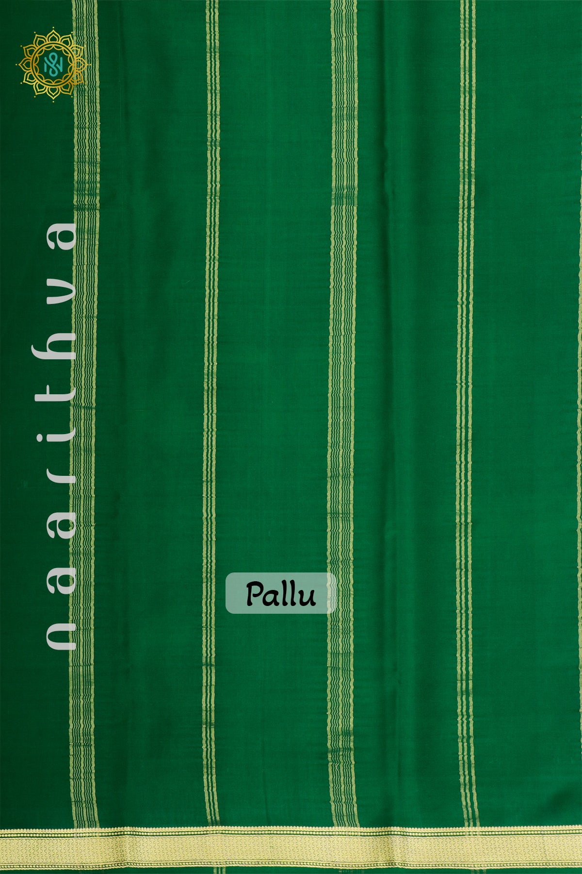 RED WITH GREEN - PURE MYSORE CREPE SILK