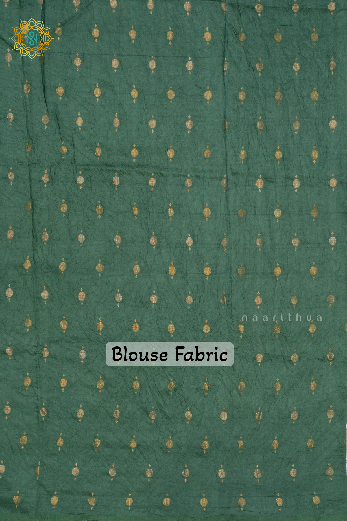 LIGHT YELLOW WITH GREEN - SEMI CREPE SILK