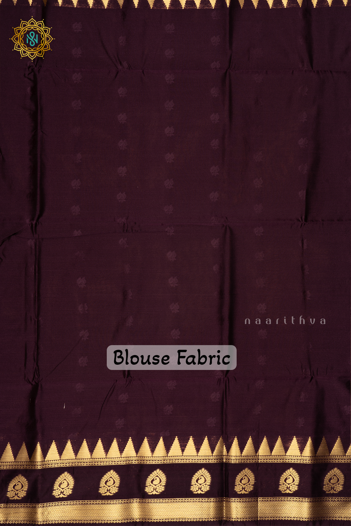 LEMON YELLOW WITH DEEP WINE - SEMI SOFT SILK SAREE ALLOVER ZARI BUTTAS AND CONTRAST TEMPLE RISING GAP BORDER