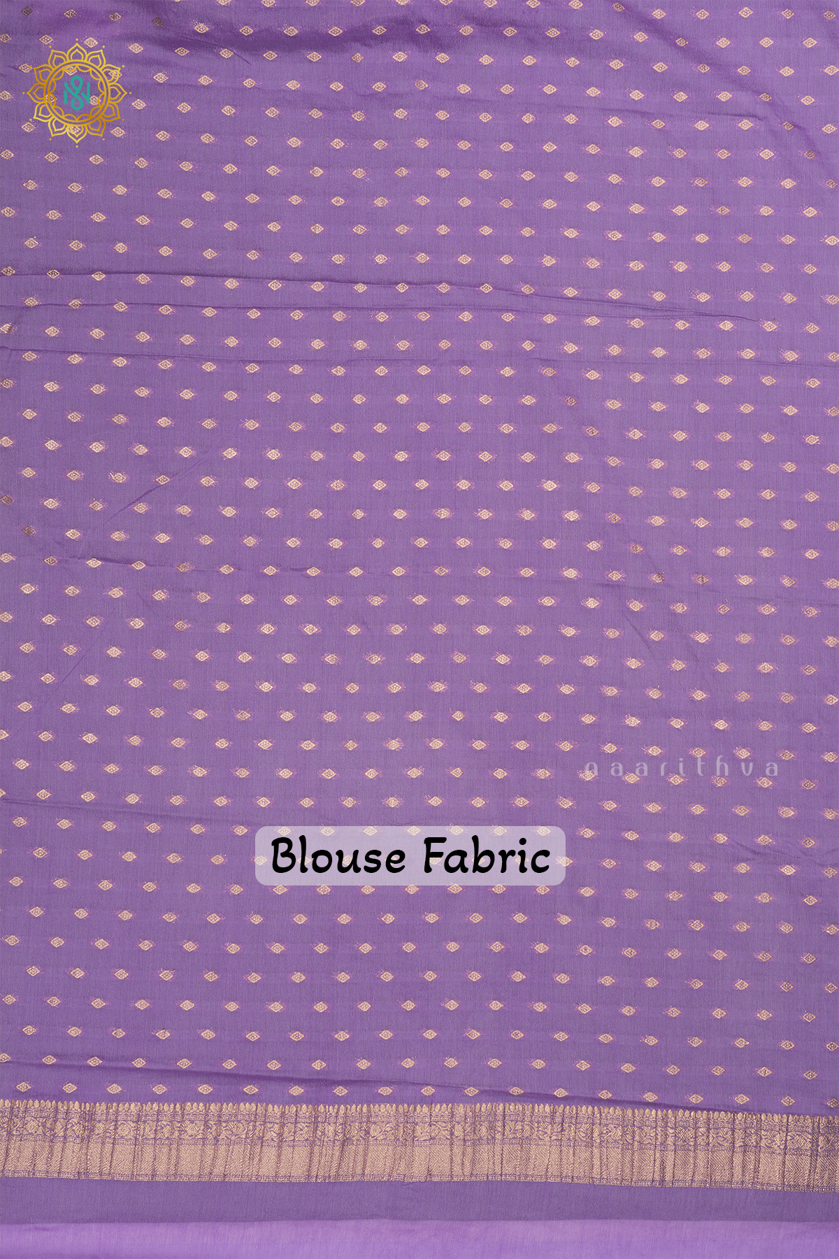 Purple With Lavender Semi Crepe Georgette Saree With Zari Woven Floral Brocade Weaves And Zari Woven Contrast Border