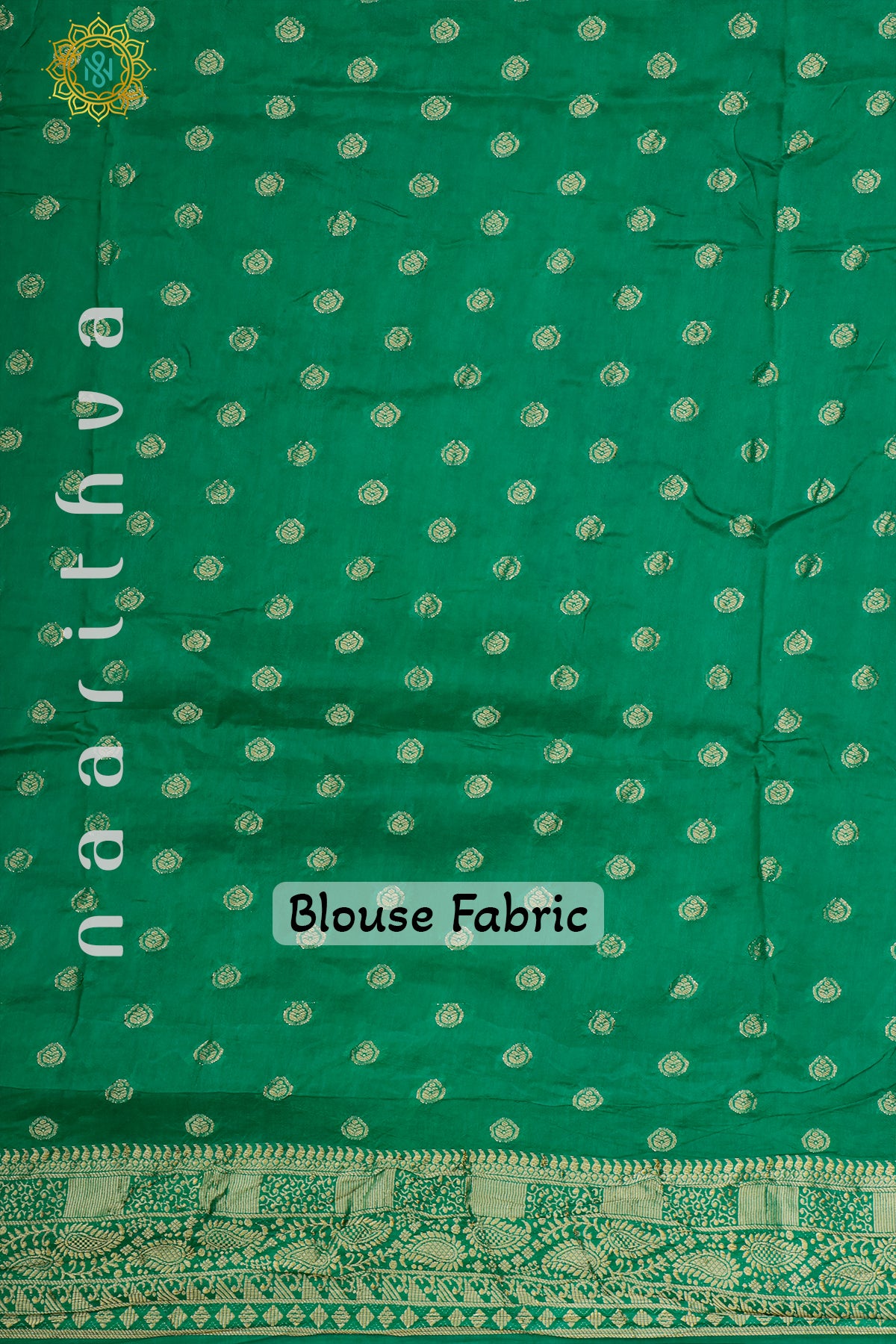 NAVY BLUE WITH GREEN - DOLA SILK