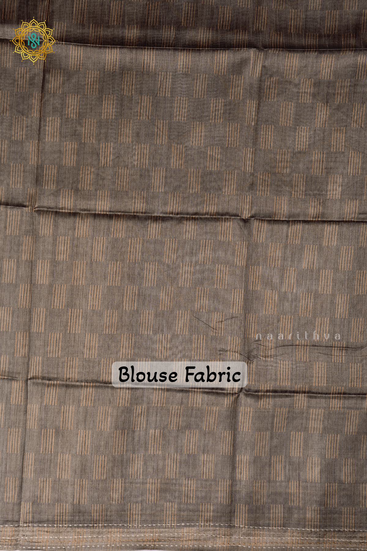 Grey With Beige Semi Tussar Silk Saree With Ikkat Print Border