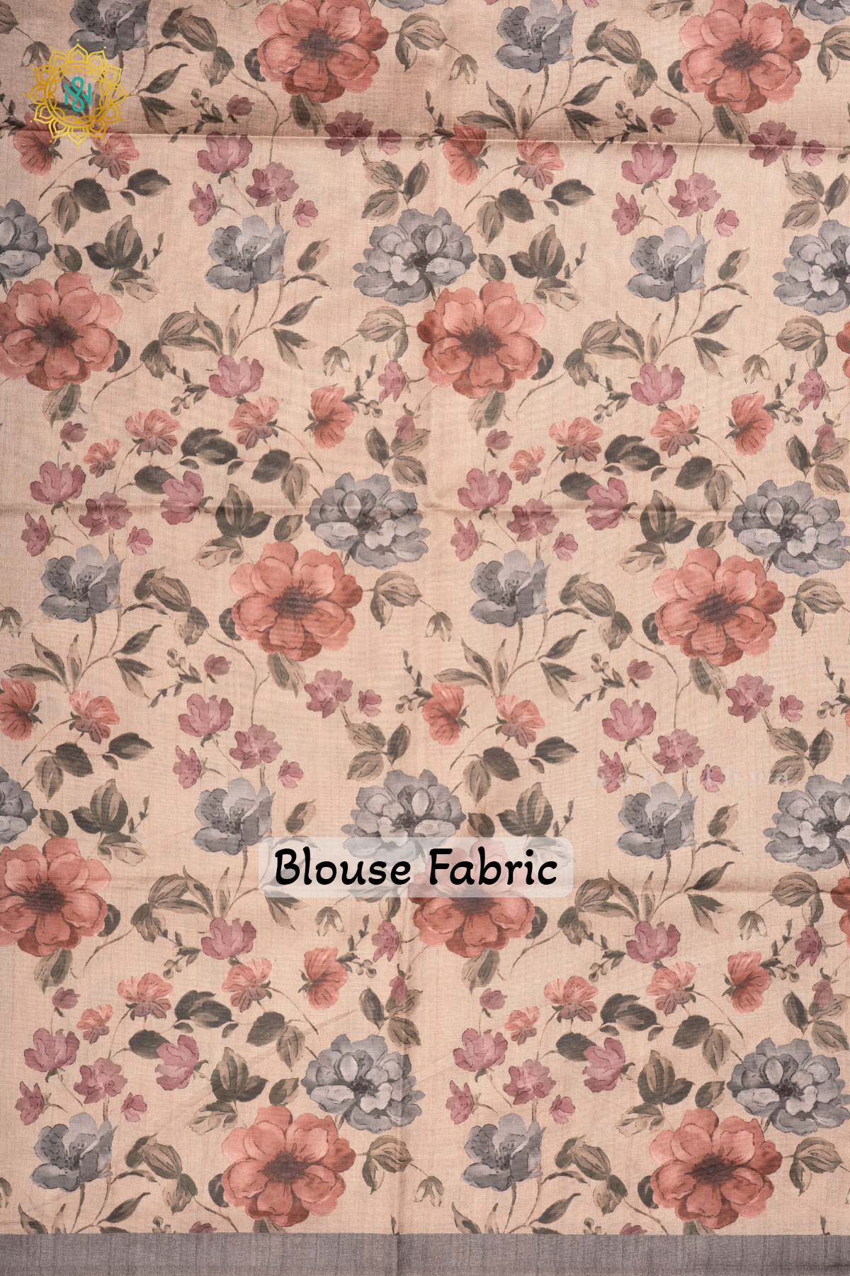 GREY WITH BEIGE - SEMI TUSSAR SILK