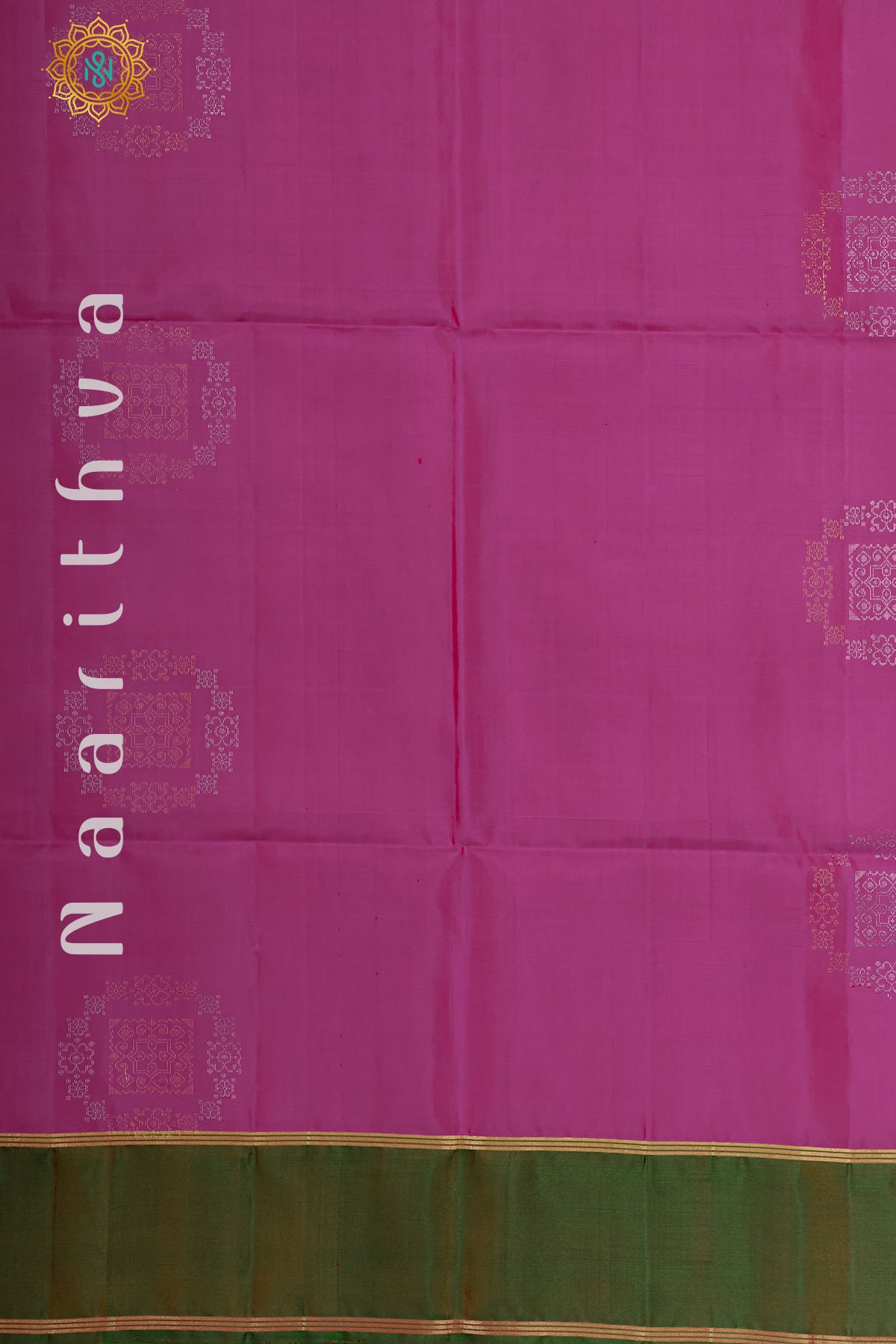 PINK WITH DUAL SHADE OF GREEN - PURE KANJIVARAM SOFT SILK