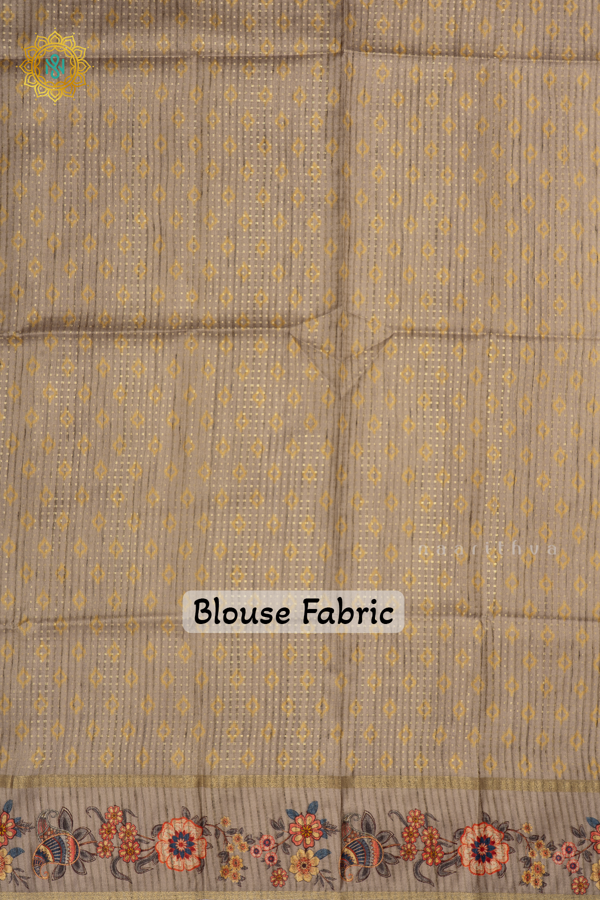 YELLOW WITH BEIGE - SEMI TUSSAR SILK