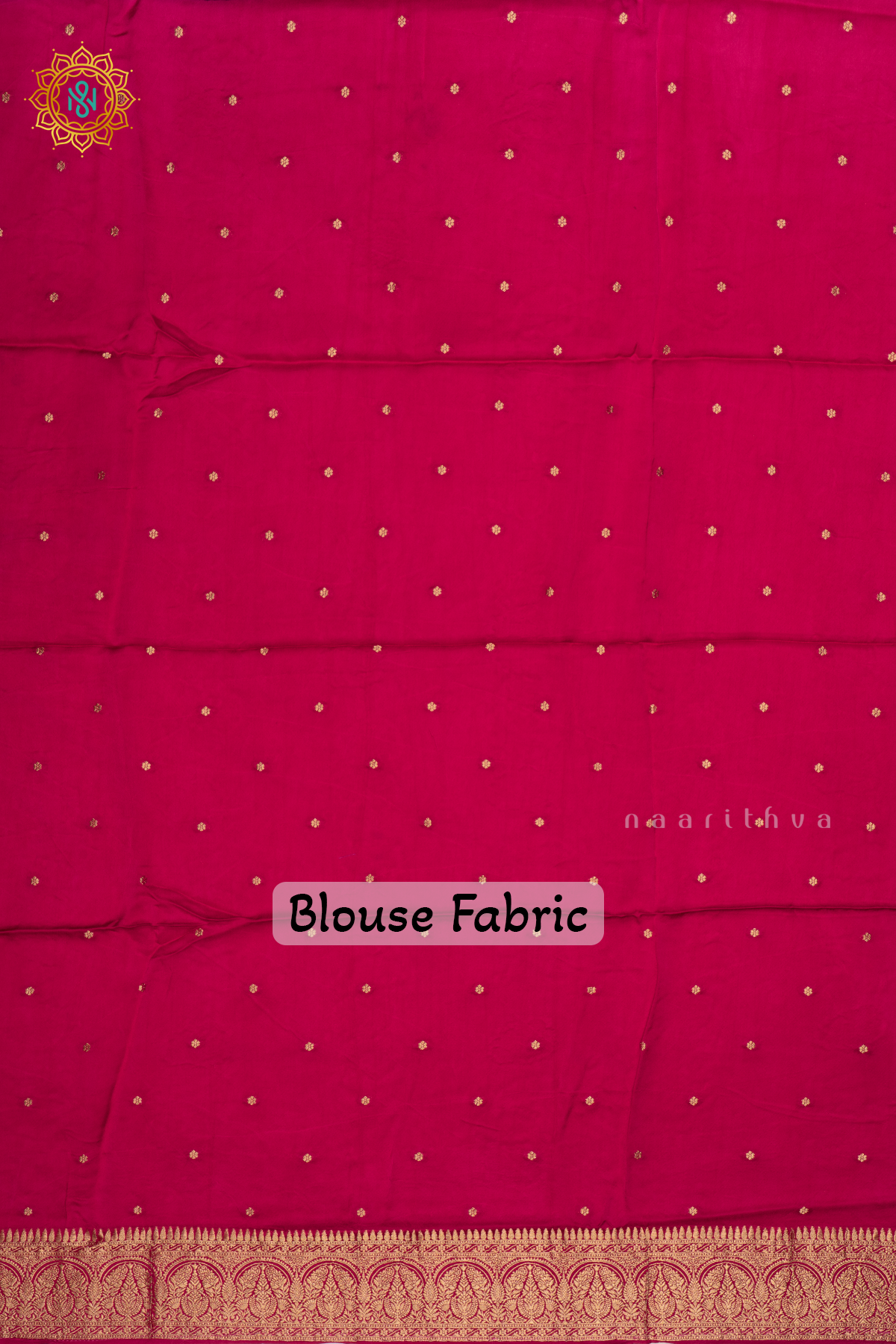 Navy Blue with Pink Pure-Mix Banarasi Crepe Saree with All-Over Zari Buttas and a Contrast Zari Border