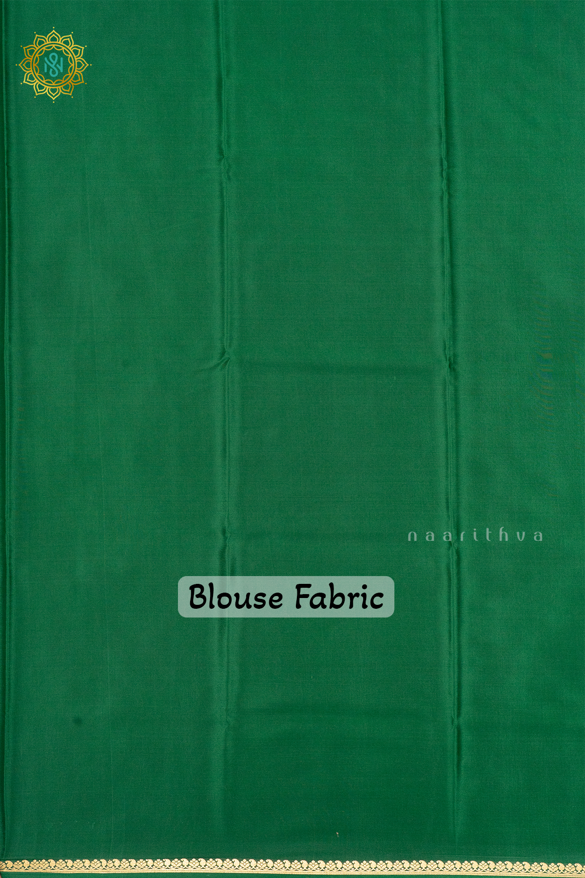 BOTTLE GREEN - PURE MYSORE CREPE SILK