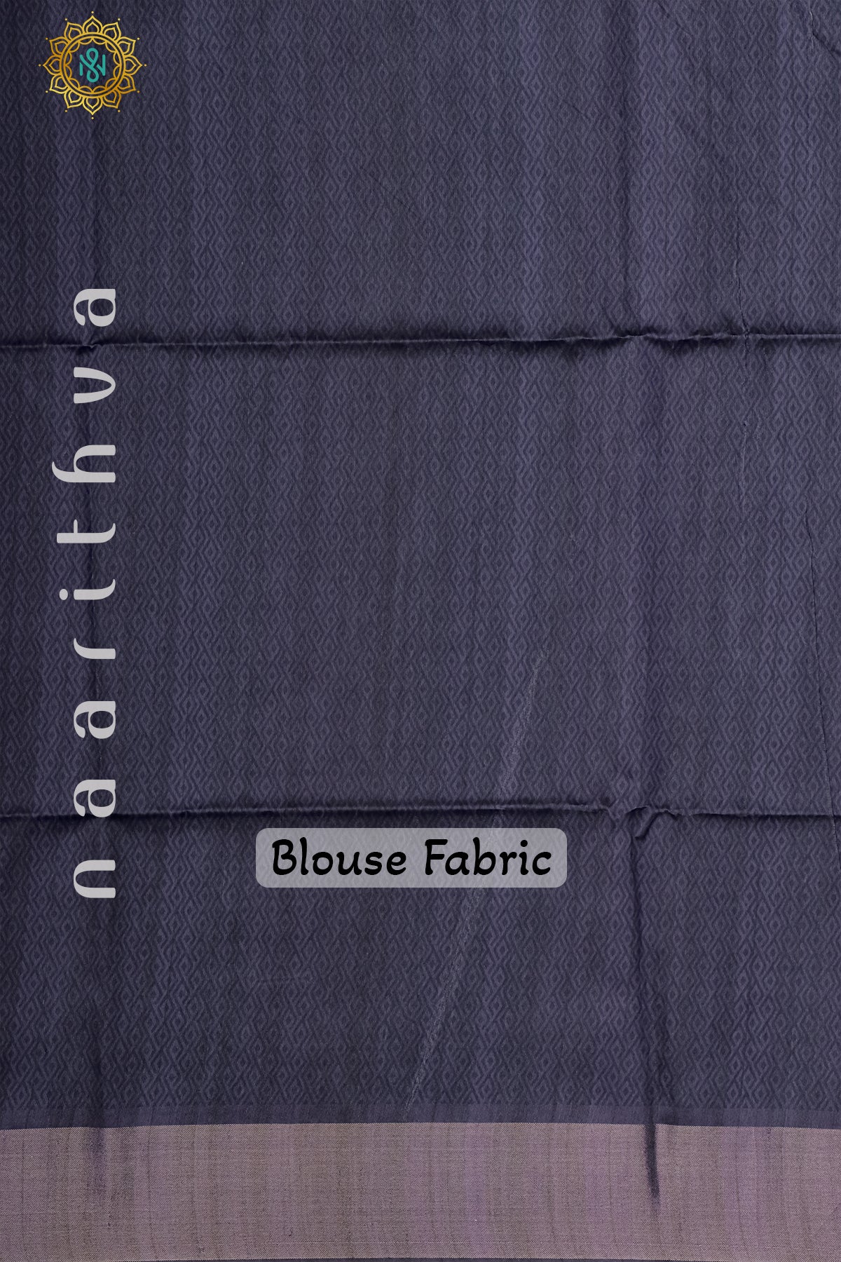 NAVY BLUE WITH RUST ORANGE - SEMI TUSSAR SILK