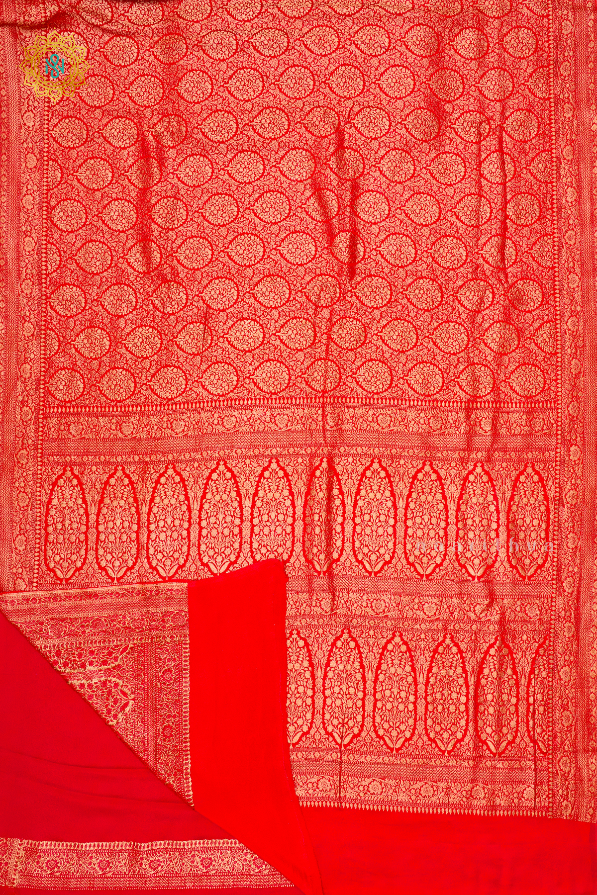 RED - PURE BANARASI CREPE