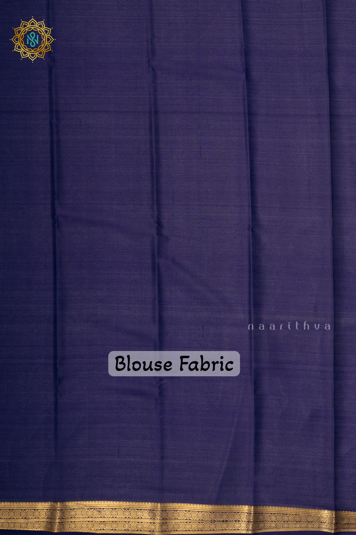 SKY BLUE WITH NAVY BLUE - PURE MYSORE CREPE SILK