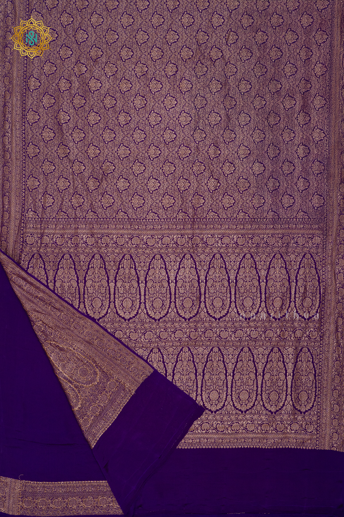 VIOLET - PURE BANARASI CREPE