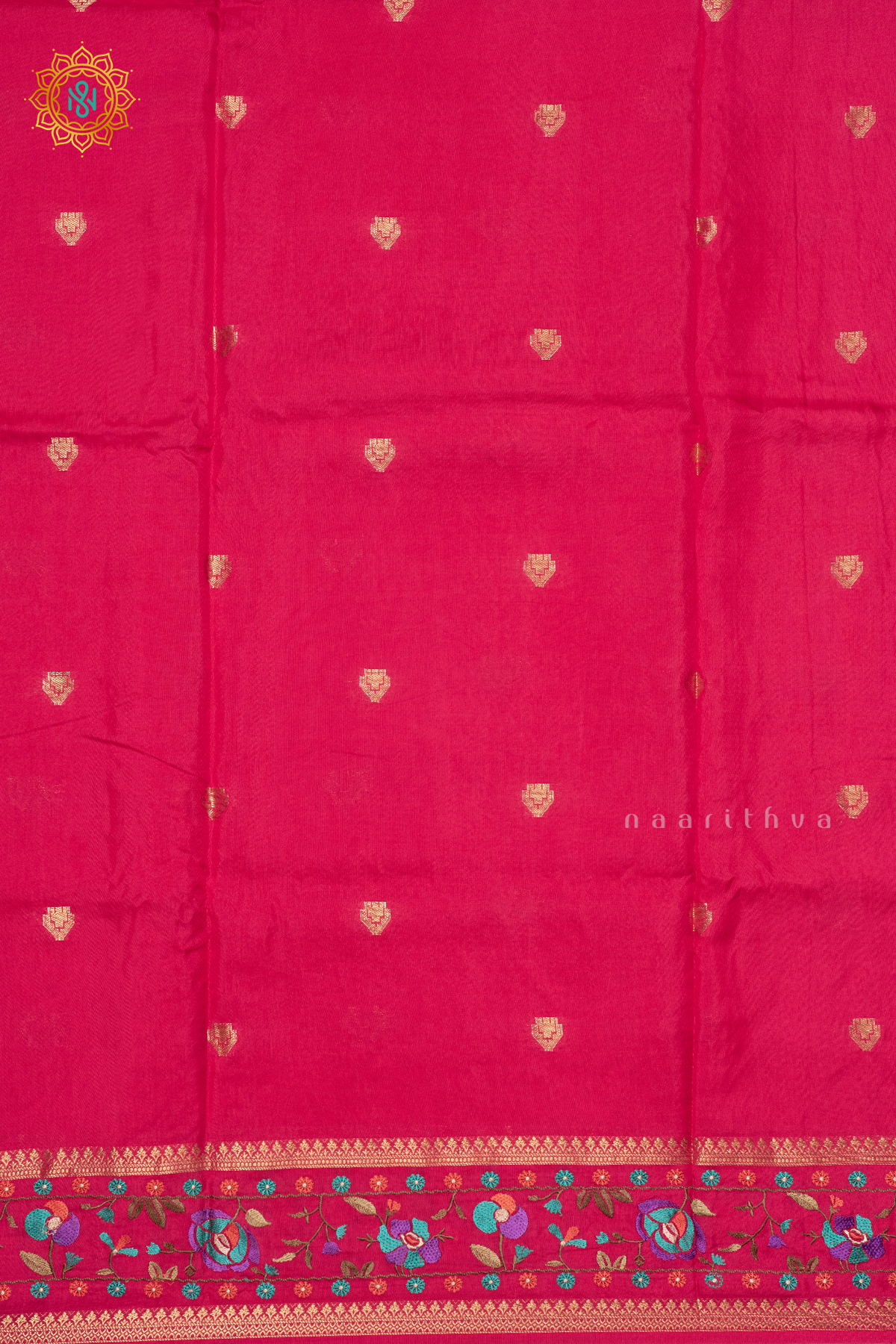 PINK - SEMI CREPE SILK WITH EMBROIDERY