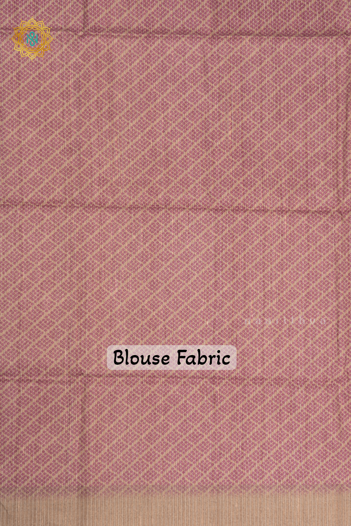 Pinkish Lavender With Beige Semi Tussar Silk Saree With Bandhini Prints On Body And Zari Border