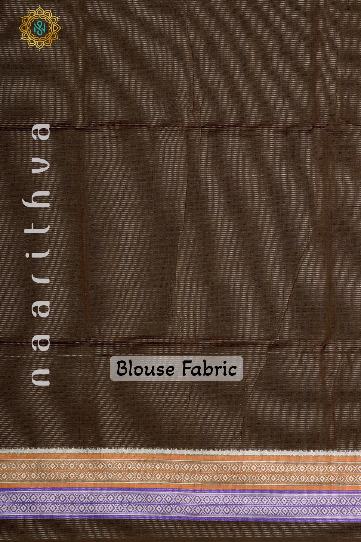 AQUA GREEN WITH BROWN - SEMI TUSSAR SILK