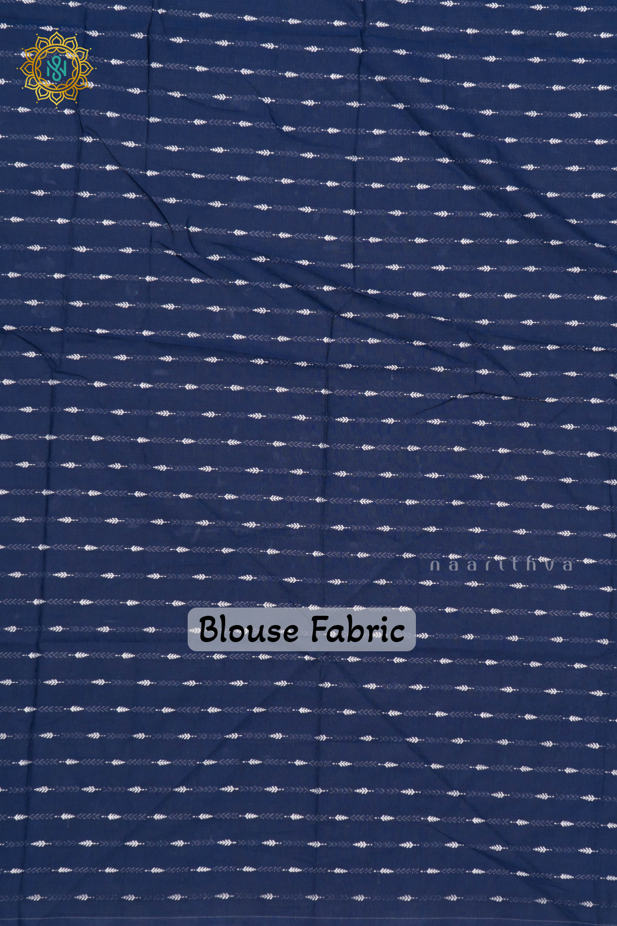 WHITE WITH BLUE - LINEN BY COTTON