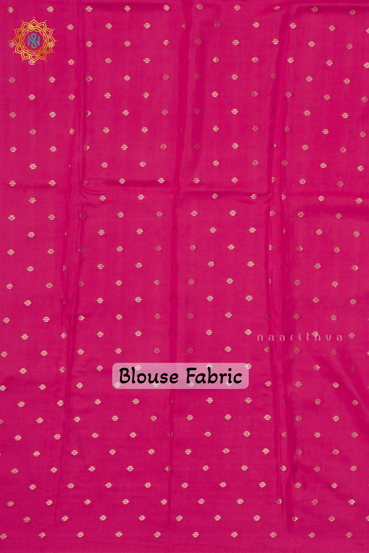 PEACOCK BLUE WITH PINK - SEMI CREPE SILK