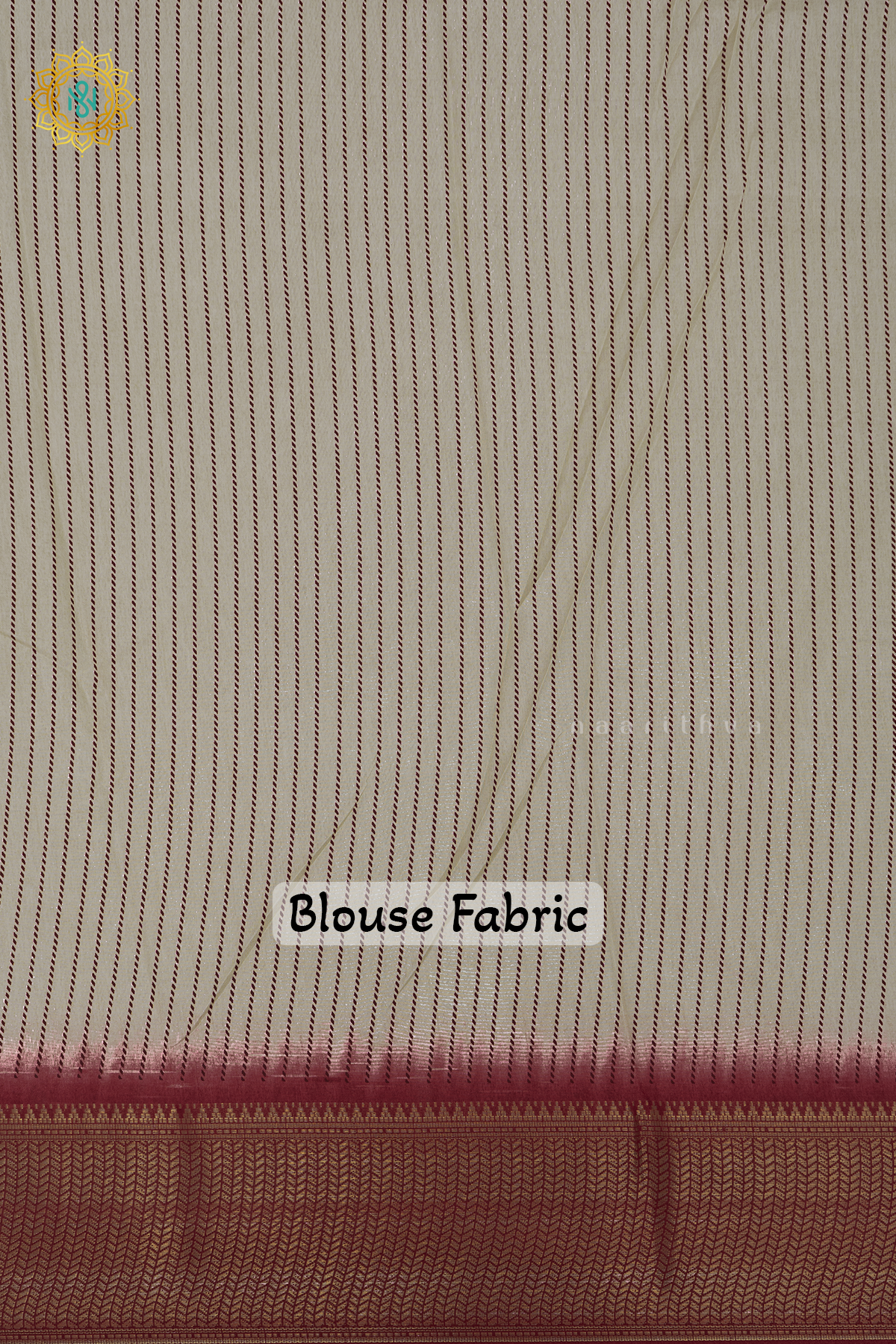 WHITE WITH MAROON - DOLA SILK