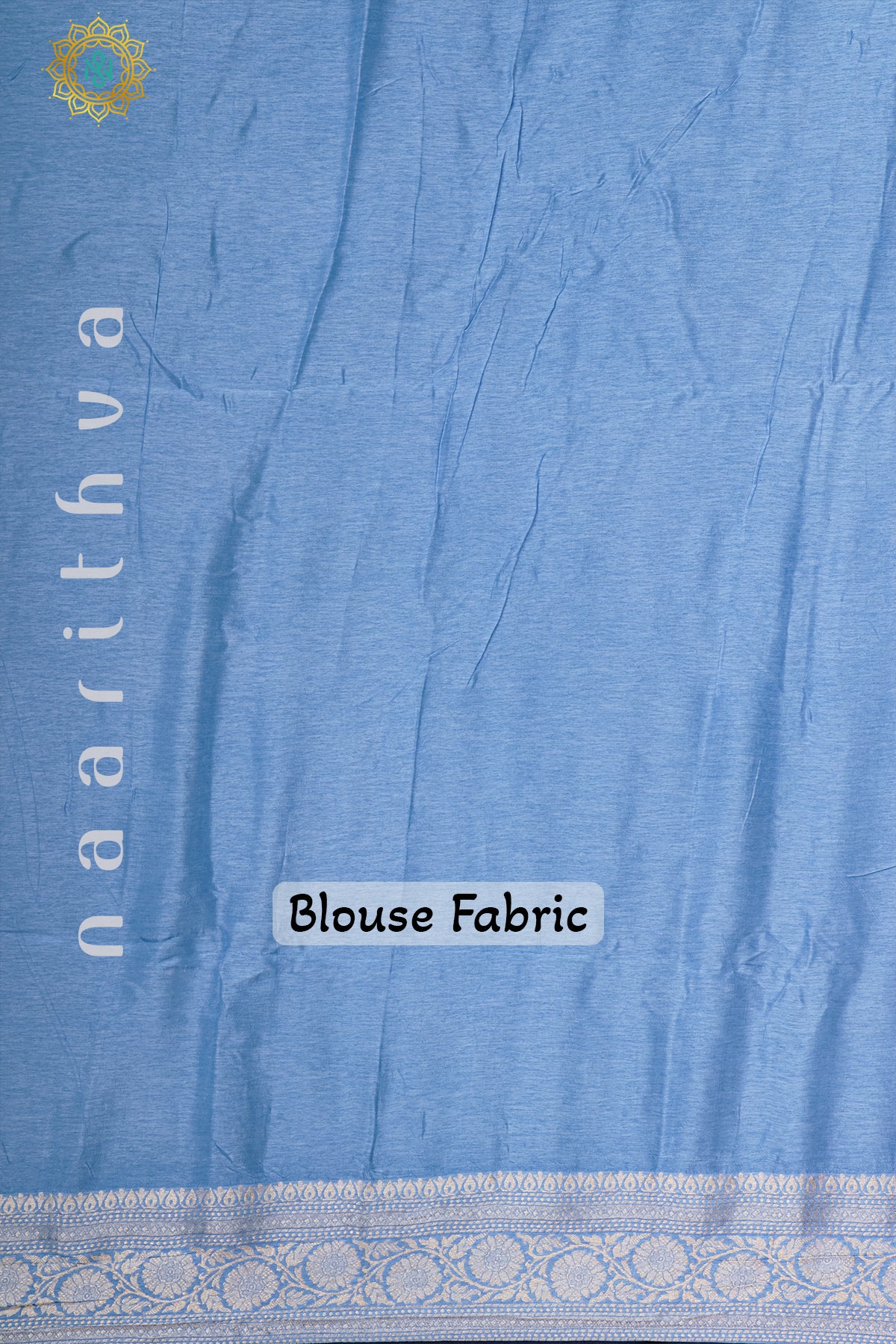 NAVY BLUE WITH AQUA BLUE - DOLA SILK