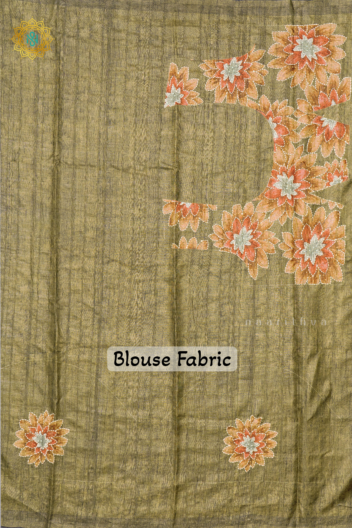 OLIVE GREEN - KOTHA TUSSAR WITH KATHA WORK