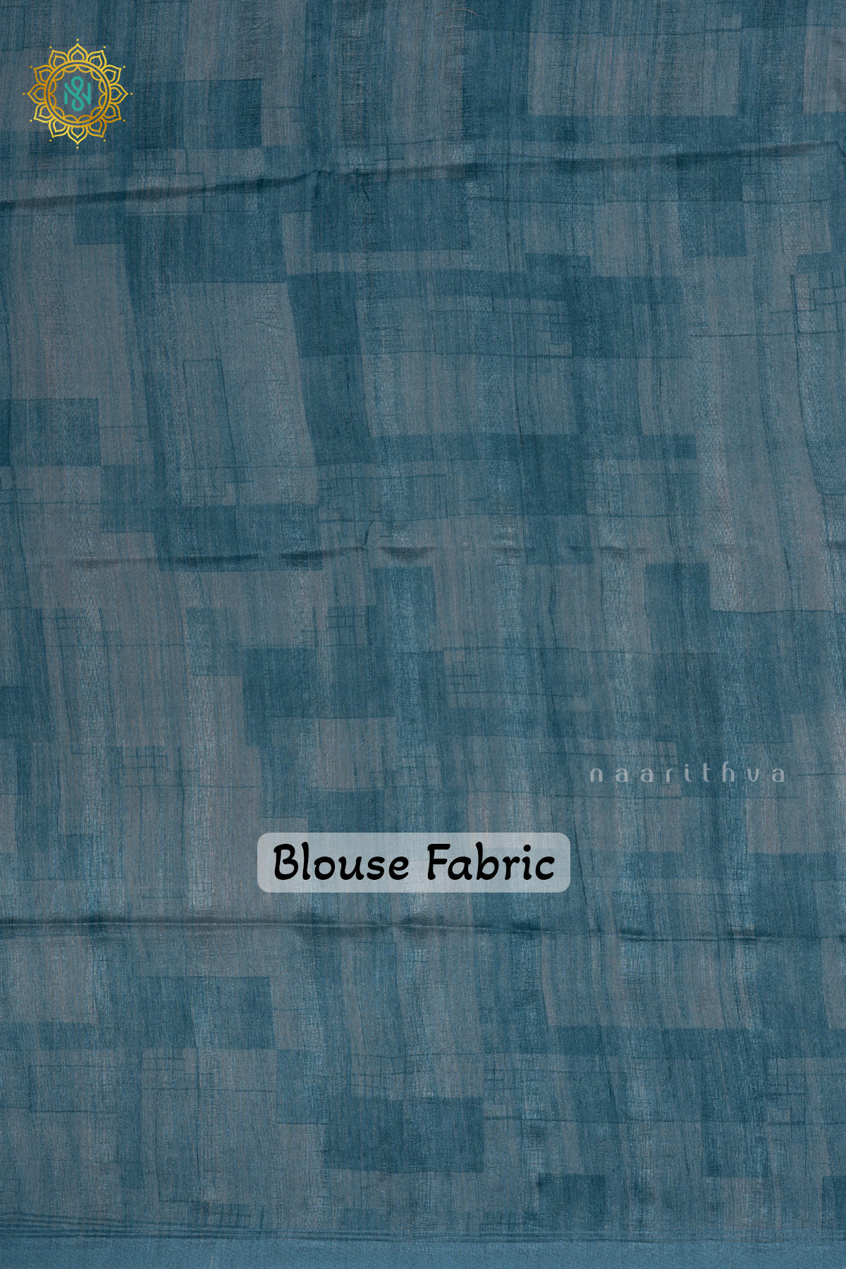 Peacock Blue Semi Gicha Tussar Saree With Printed Body, Pallu And Blouse