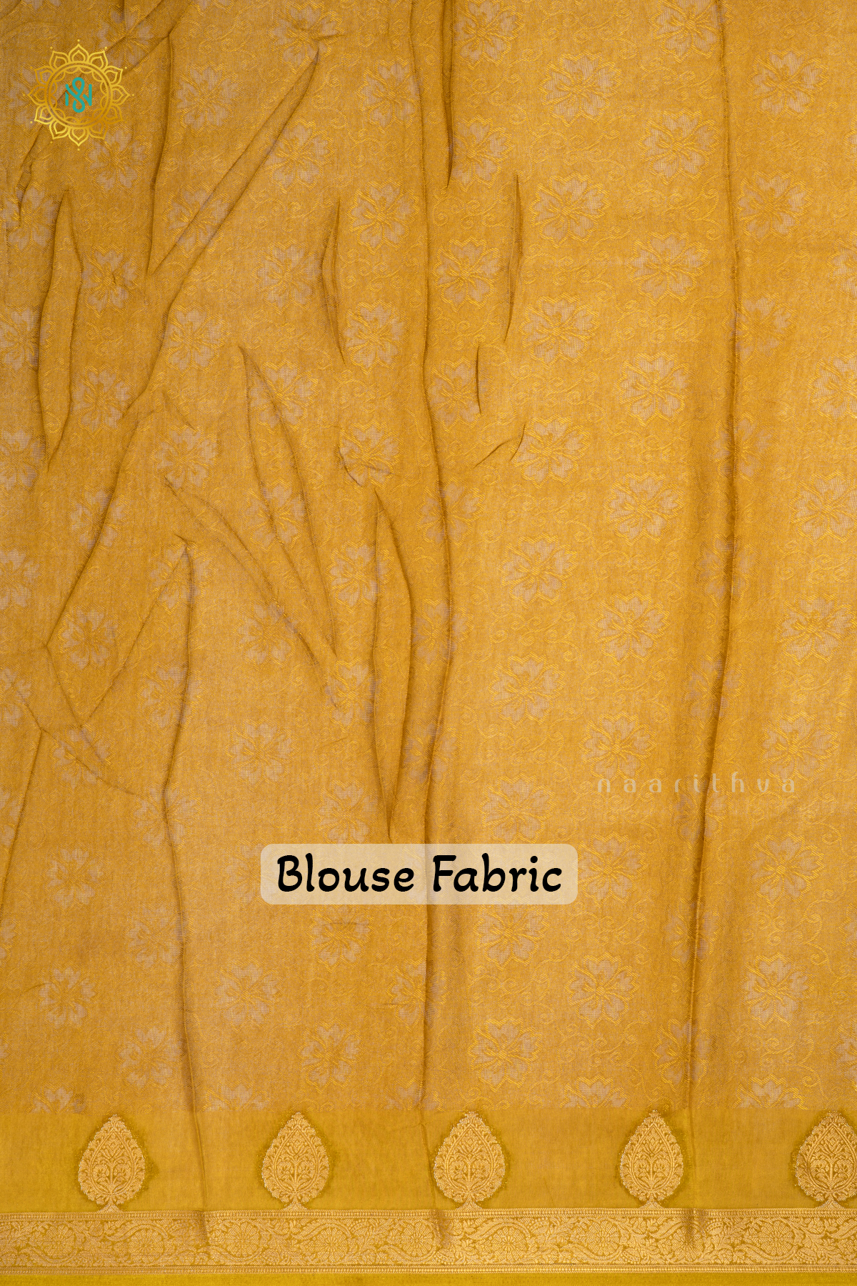 YELLOW - SEMI GEORGETTE ALLOVER BANDHANI PRINTED BODY WITH ZARI BORDER