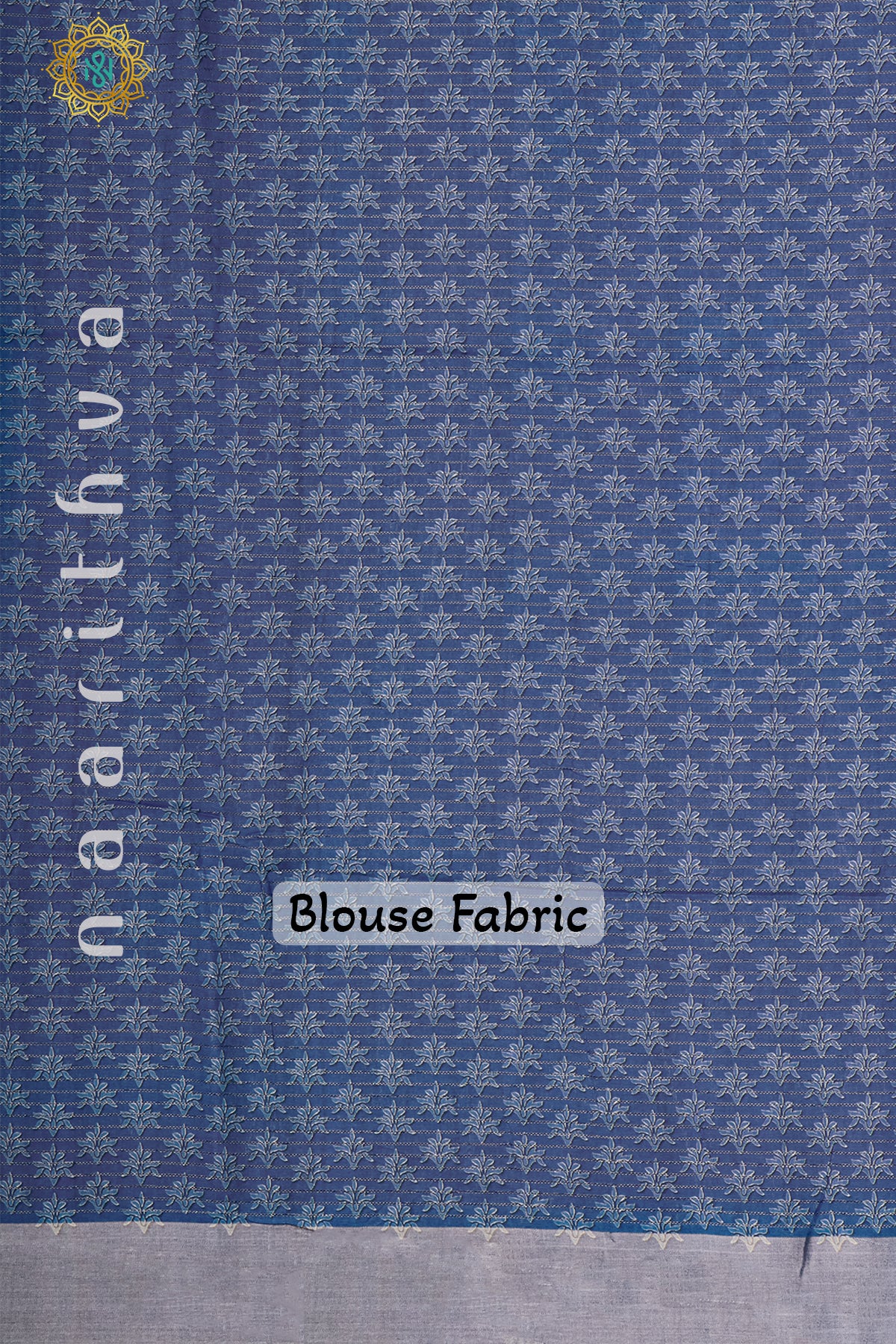 GREY WITH BLUE - SEMI TUSSAR SILK