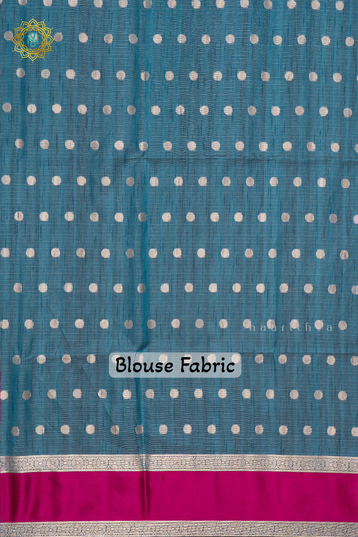 LIGHT BLUE WITH PINK - KOTA COTTON
