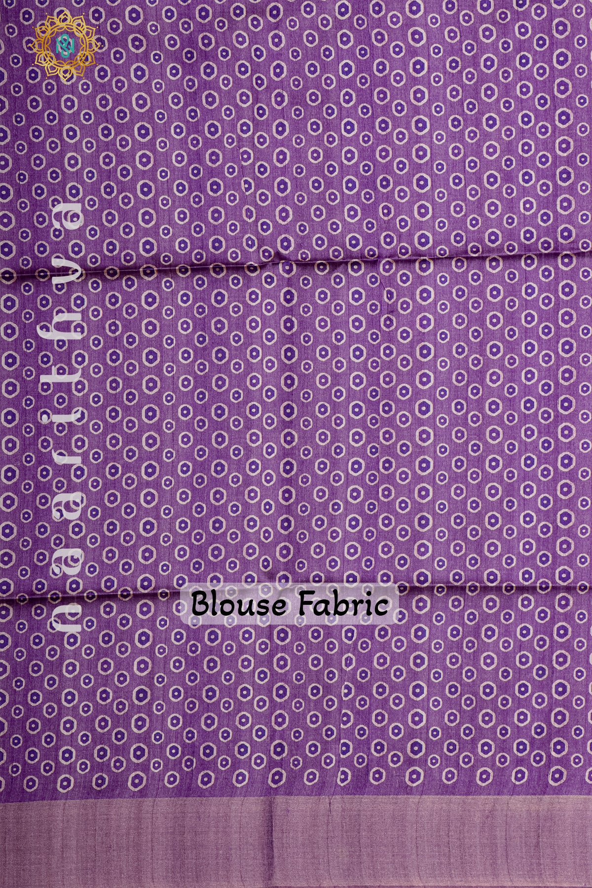 BIEGE WITH LAVENDER - SEMI TUSSAR SILK