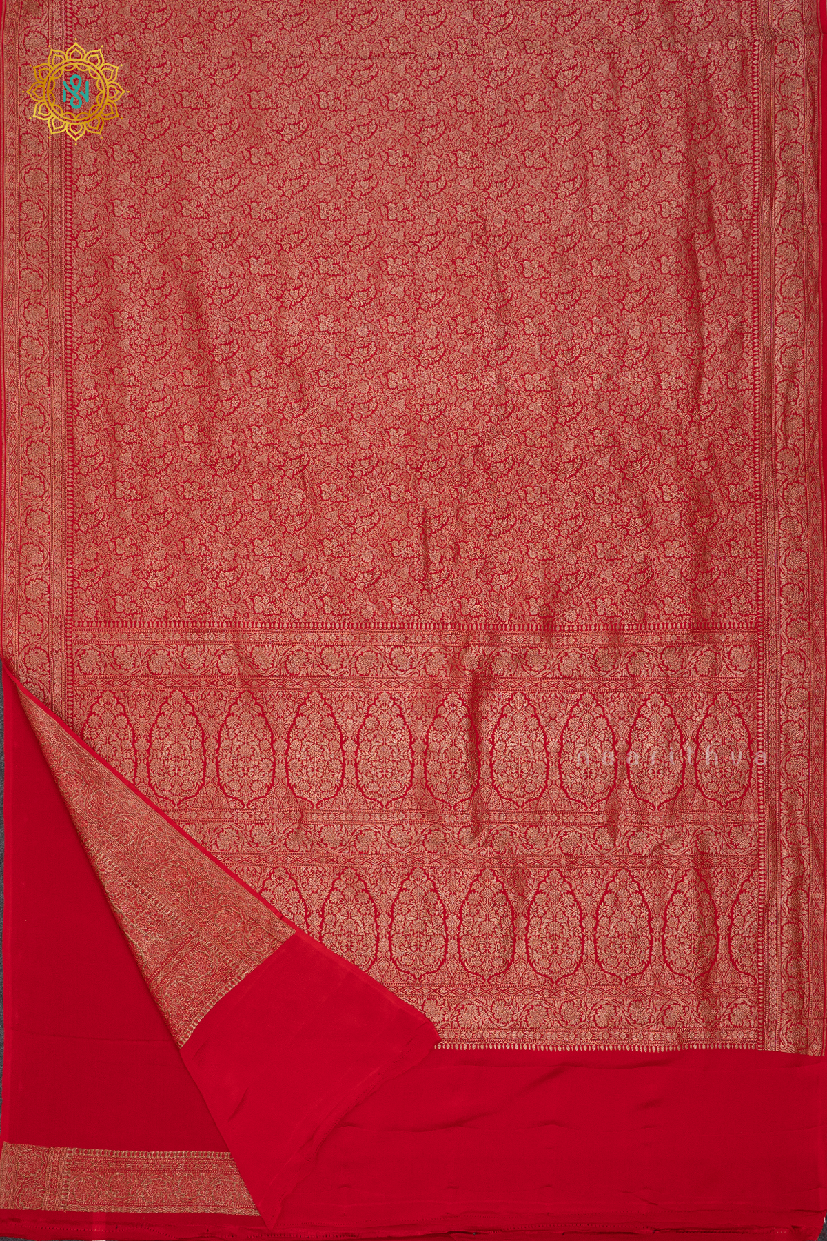 RED - PURE BANARASI CREPE