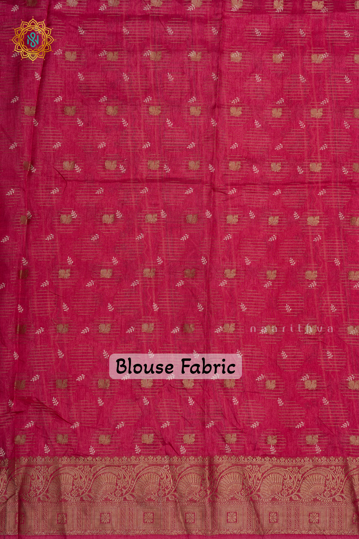 RANI PINK - DOLA SILK SAREE WITH PRINTED BODY AND ZARI BORDER