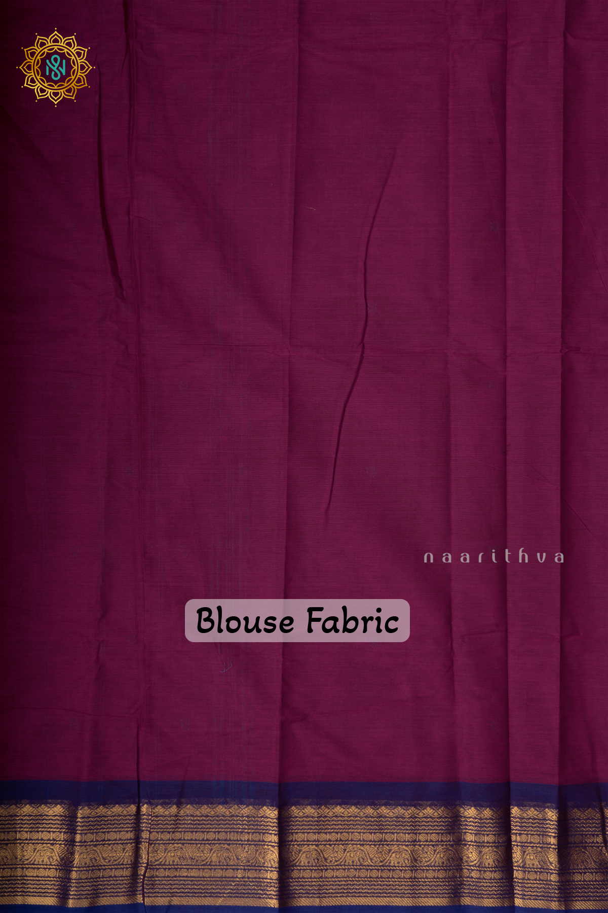 Magenta With Blue Chettinad Cotton Saree With Thread Woven Buttas & Contrast Border