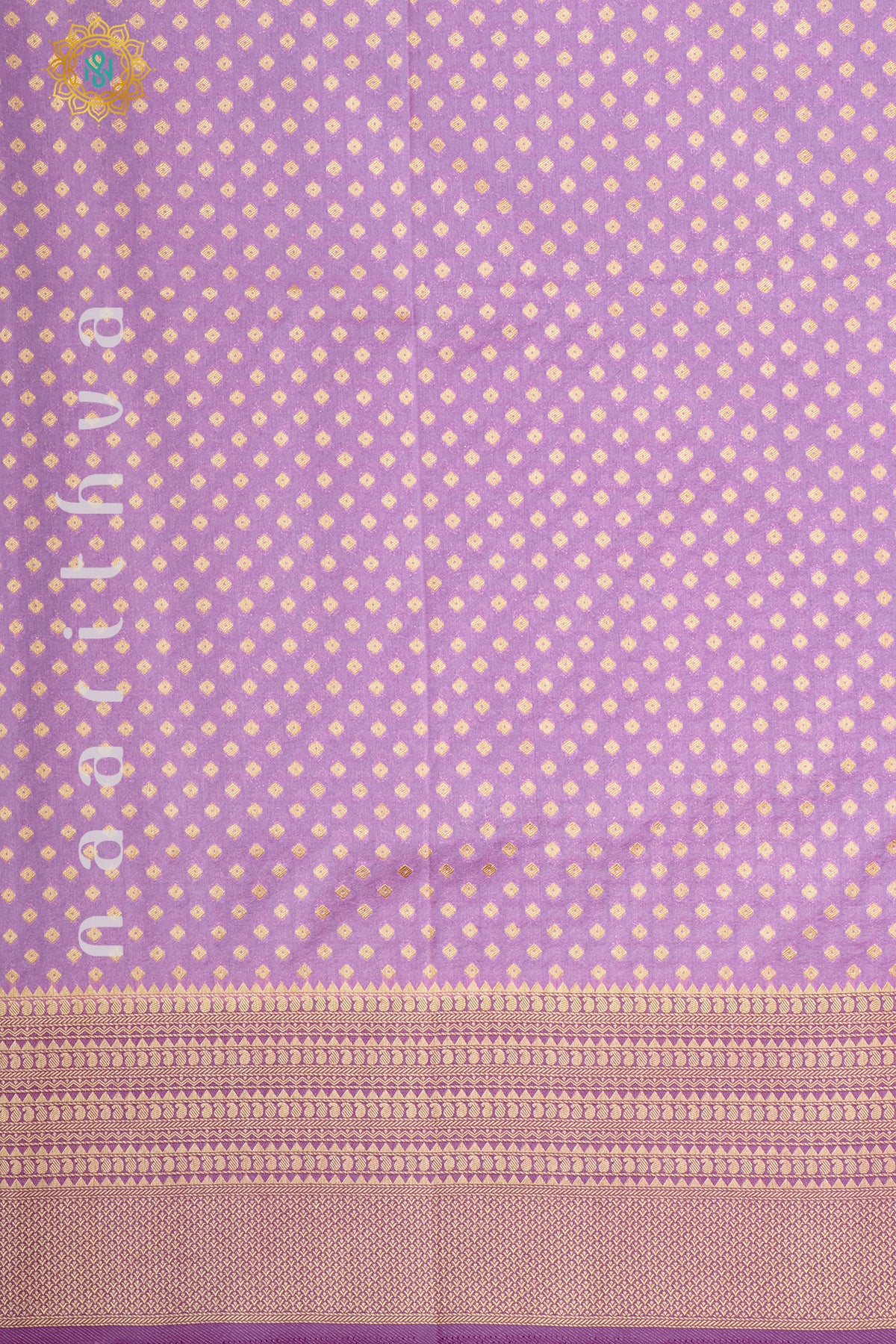 LAVENDER WITH PURPLE - SEMI BANARASI GEORGETTE