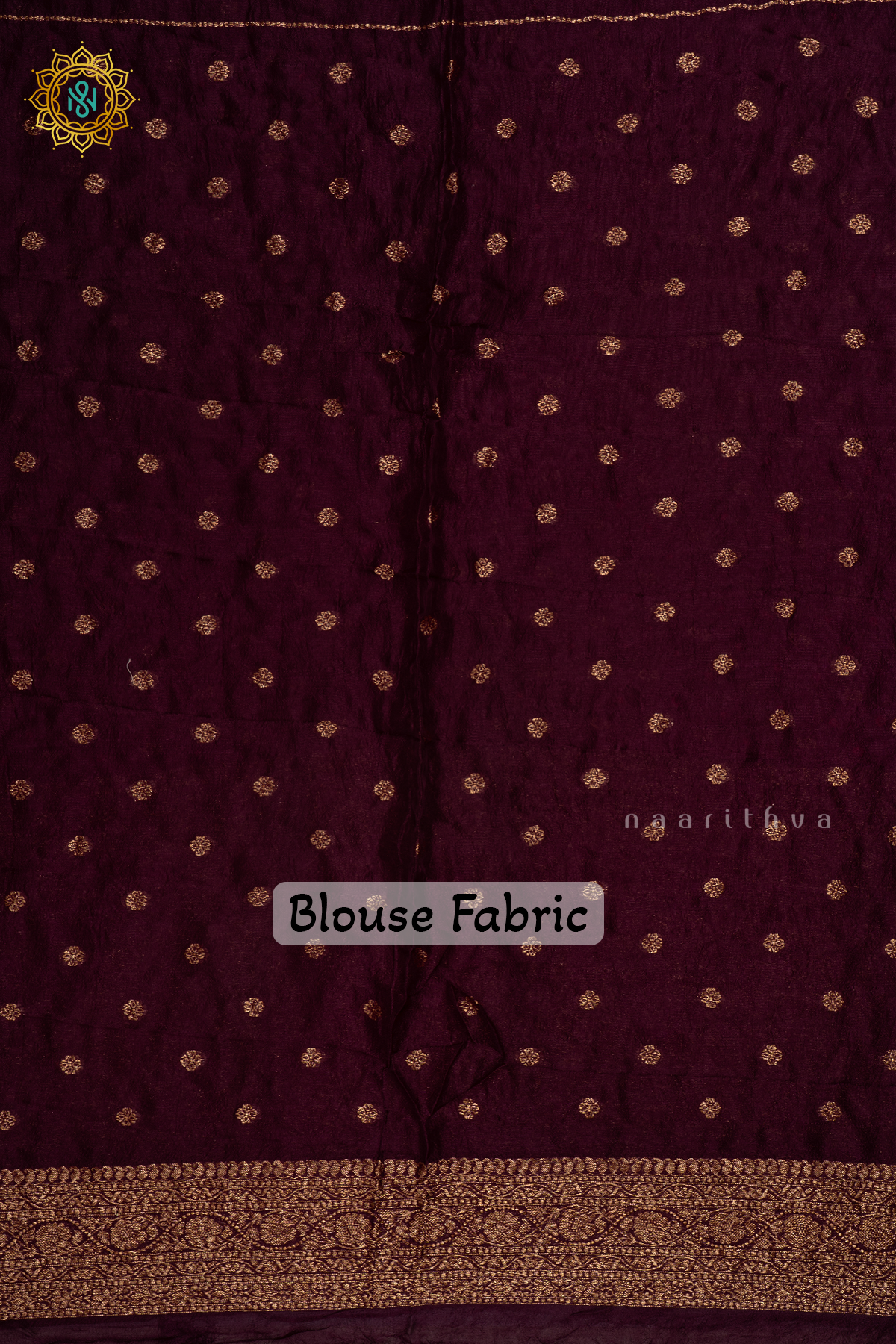 Deep Wine Semi Tussar With Bandhani Tie And Dye