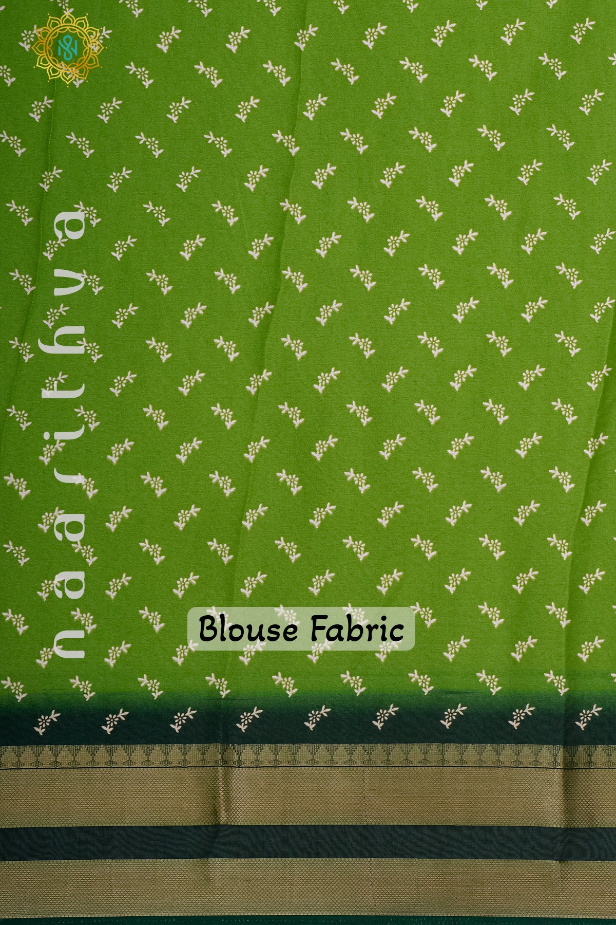 PARROT GREEN WITH BOTTLE GREEN - SEMI GEORGETTE