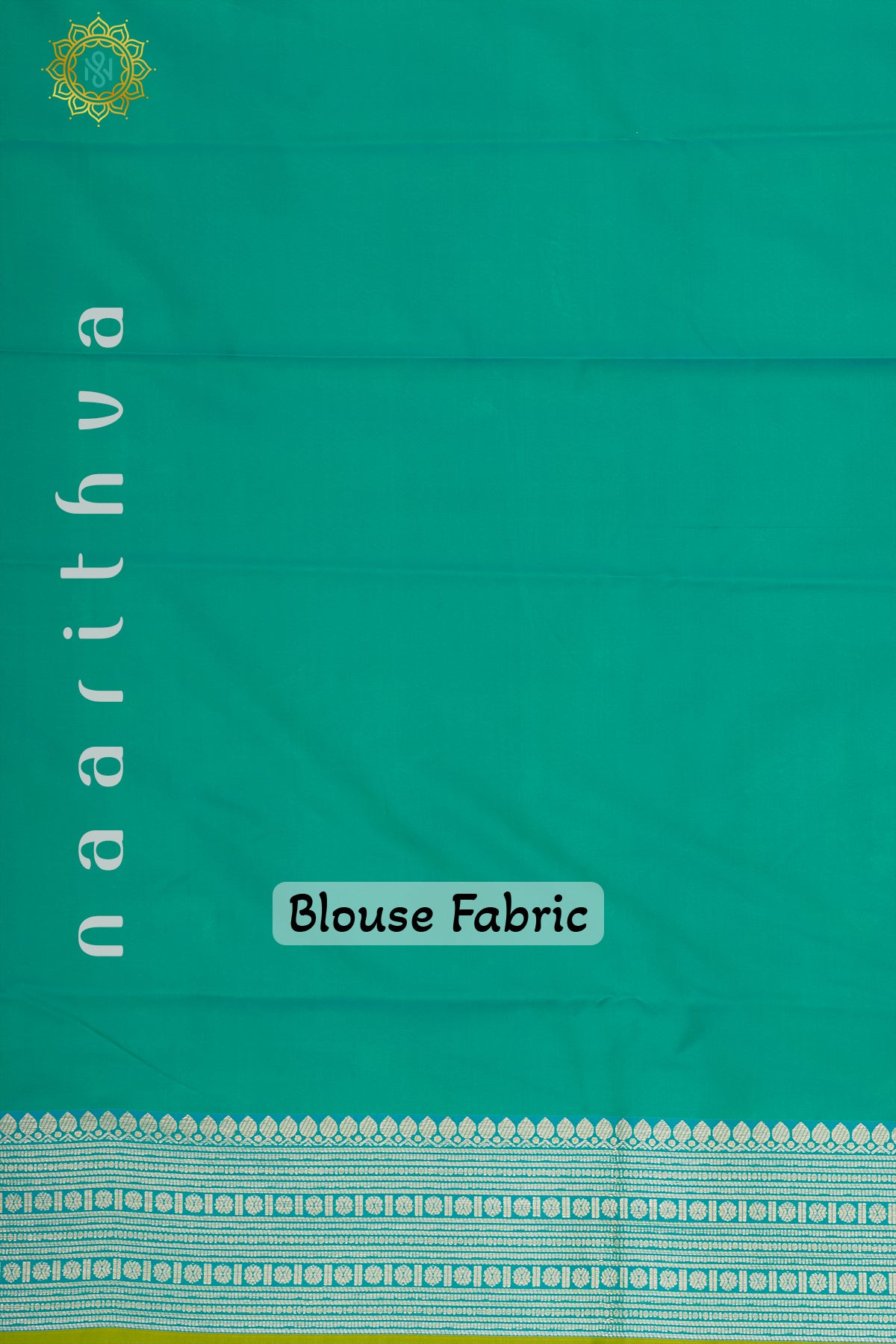 PARROT GREEN WITH AQUA BLUE - SEMI SILK