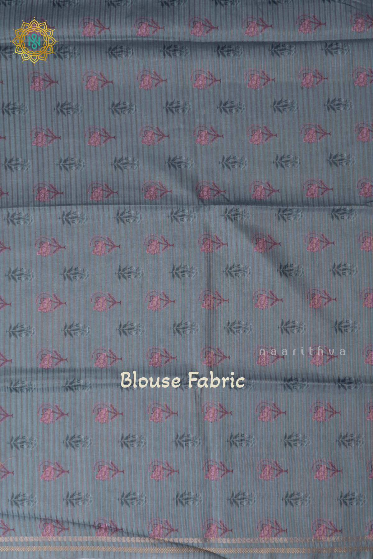 Elephant Grey Semi Tussar Silk Saree With Allover Geometrical Prints On The Body With Contrast Pallu
