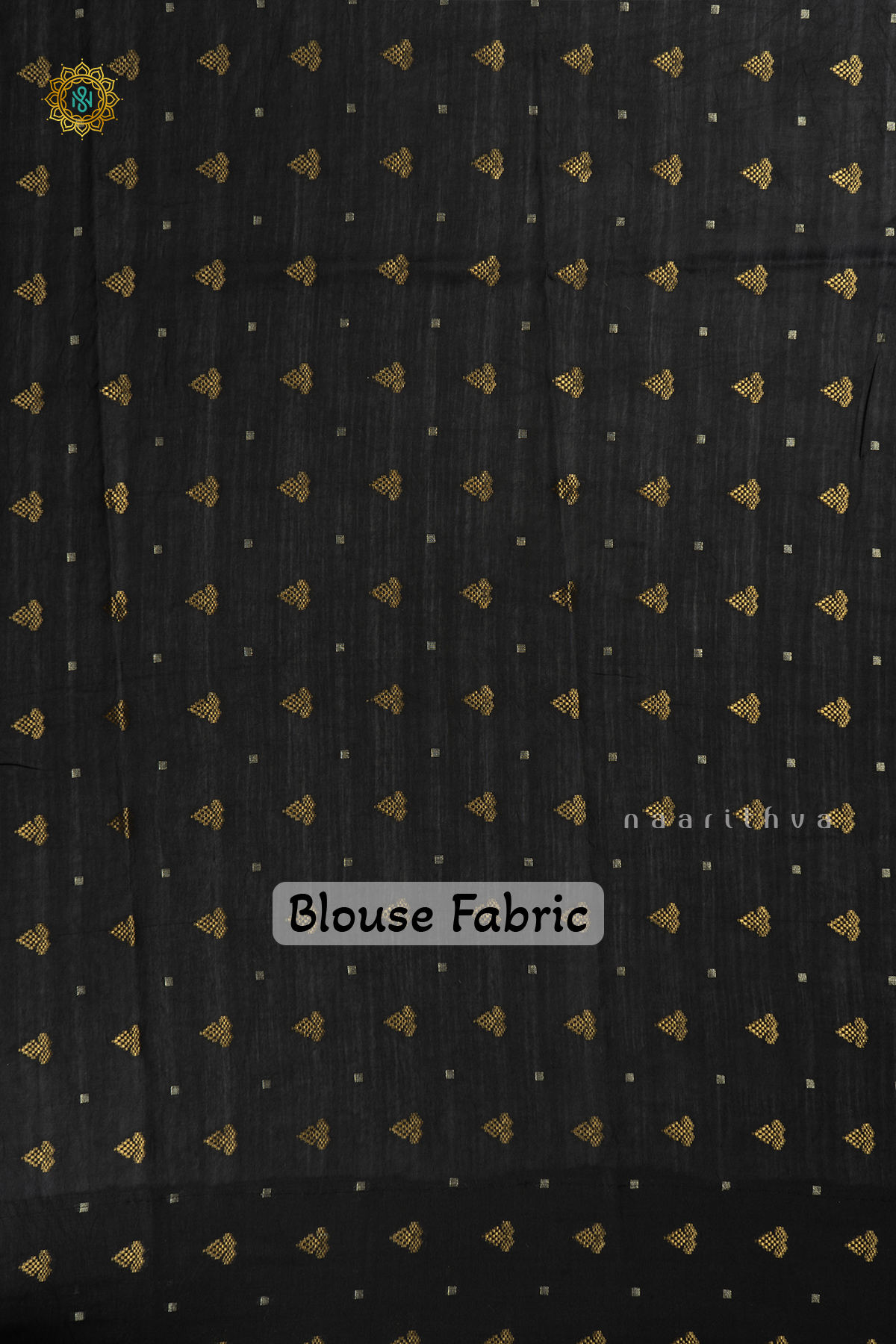 Black With Off White Printed Semi Crepe Silk Saree With Contrast Bentex Zari Border & Pallu