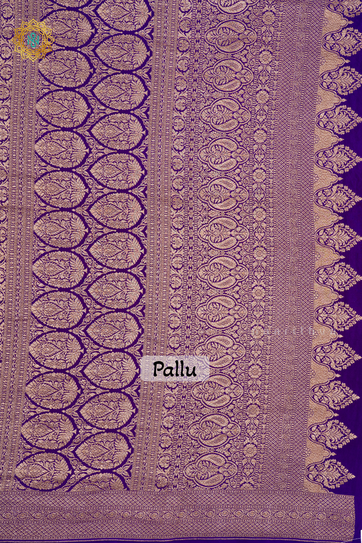 PINK WITH PURPLE - PURE BANARASI CREPE SILK