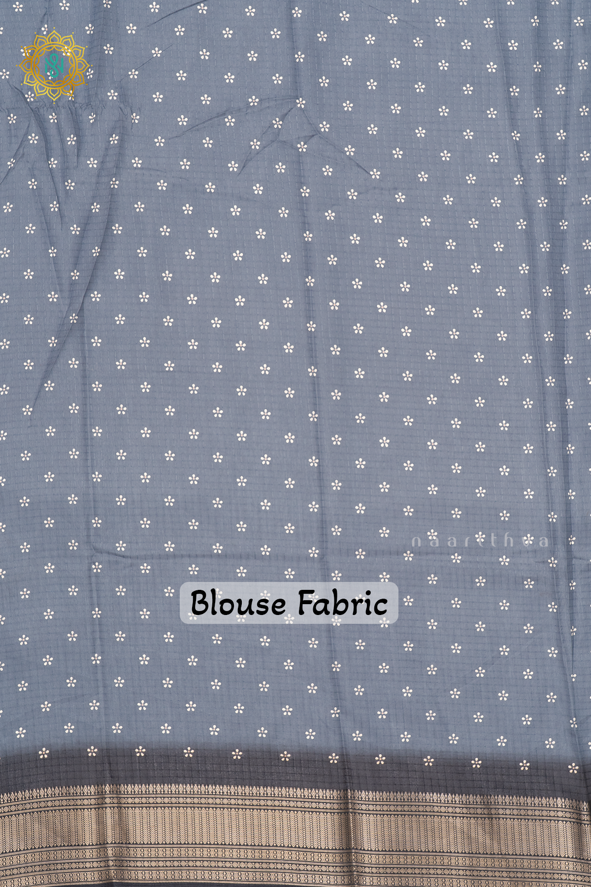 AQUA BLUE WITH BLACK - DOLA SILK